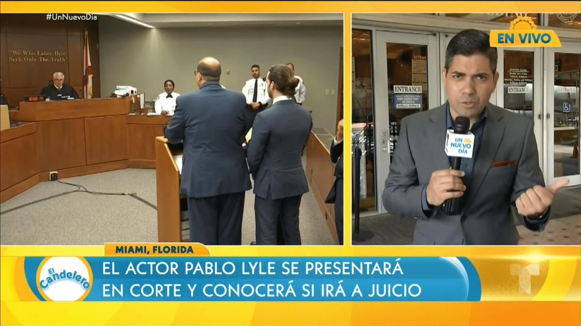 Pablo Lyle ante el juez │Imagen tomada de: YouTube / Un Nuevo Día Pablo Lyle ante el juez │Imagen tomada de: YouTube / Un Nuevo Día