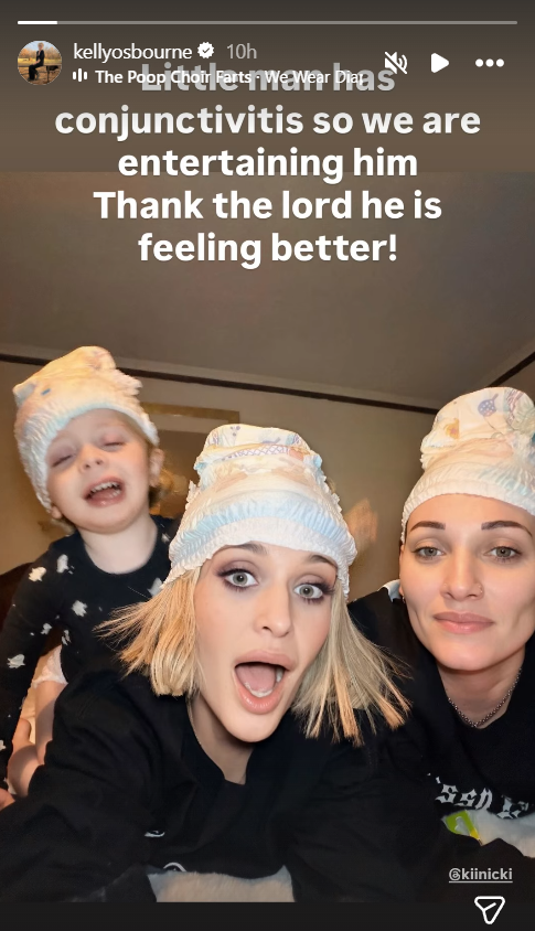 A screengrab of Kelly Osbourne's Stories post, shared on 23 March 2026. | Source: Instagram/kellyosbourne