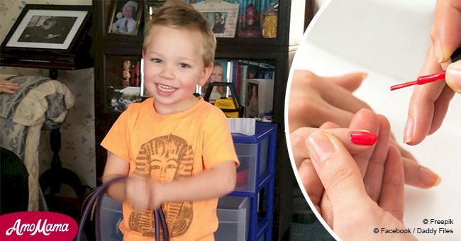 Little boy was bullied at school for nail polish, father found out and responded brilliantly