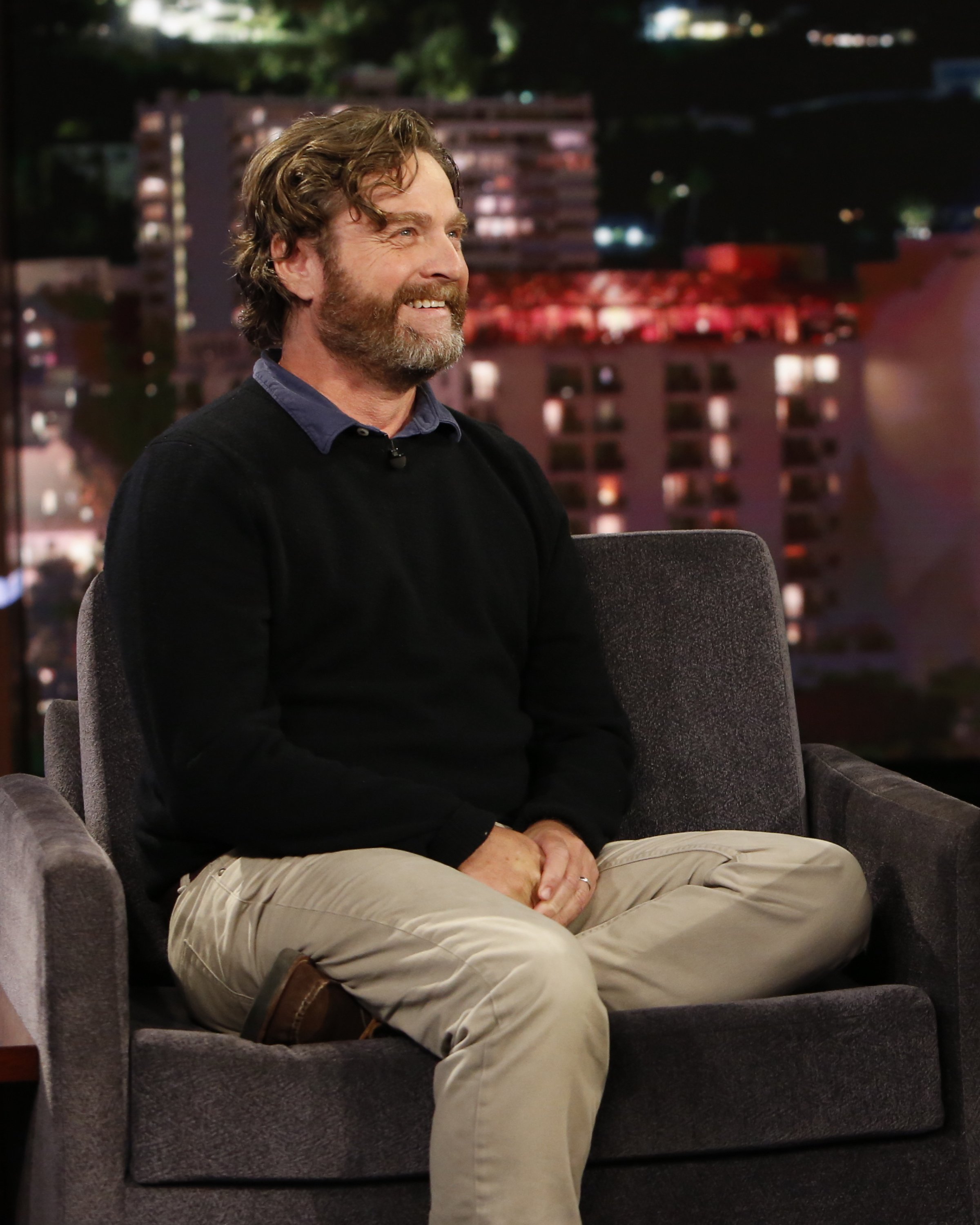 Zach Galifianakis on "Jimmy Kimmel LIVE!" on September 18, 2019. | Source: Getty Images 