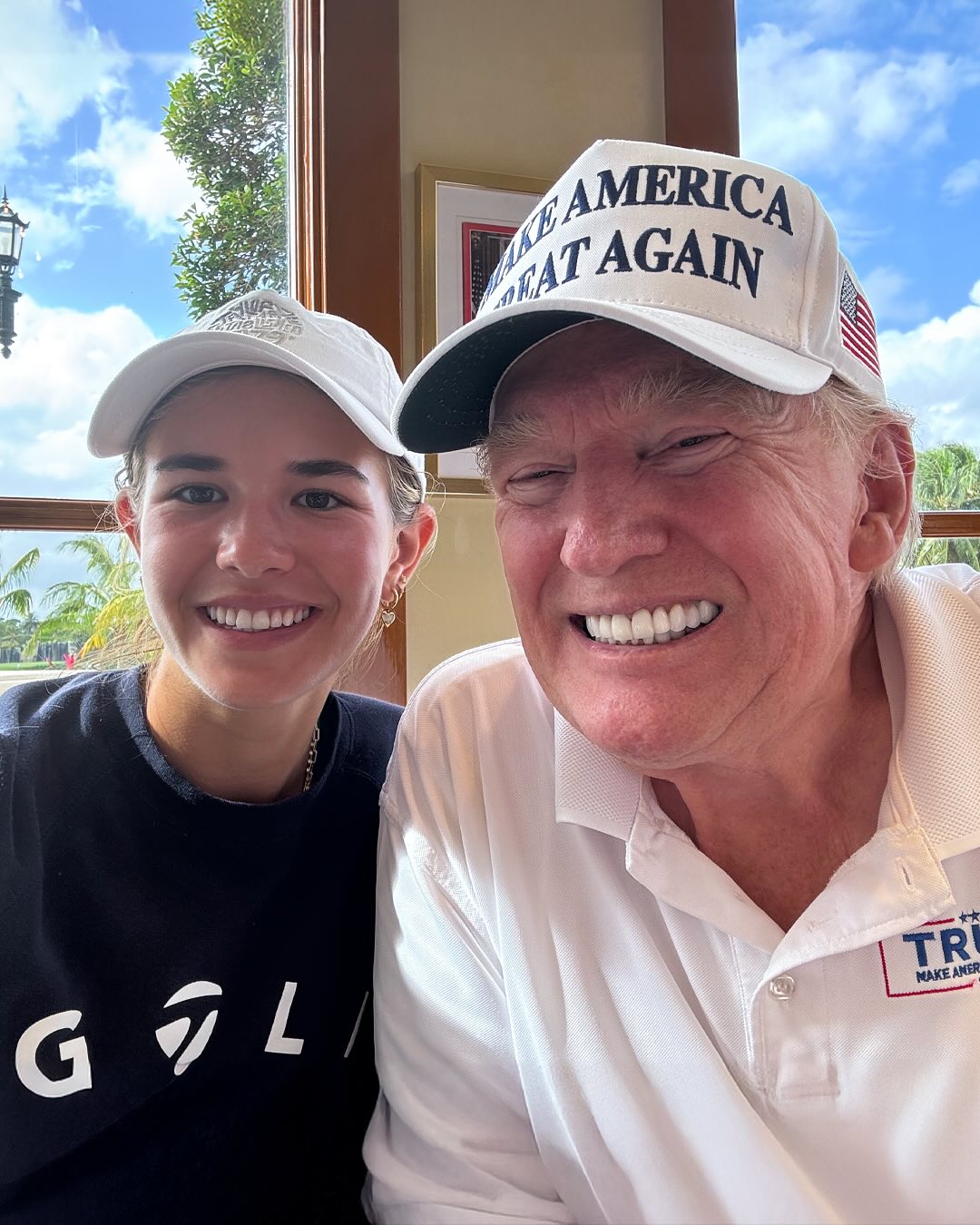 Kai and Donald Trump from a post dated November 10, 2024. | Source: Instagram/kaitrumpgolfer