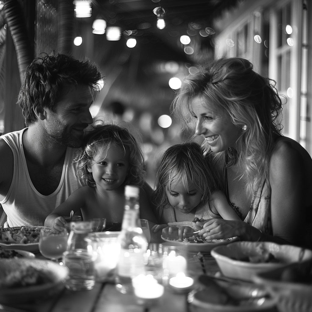 Family having dinner before the accident | Source: Midjourney