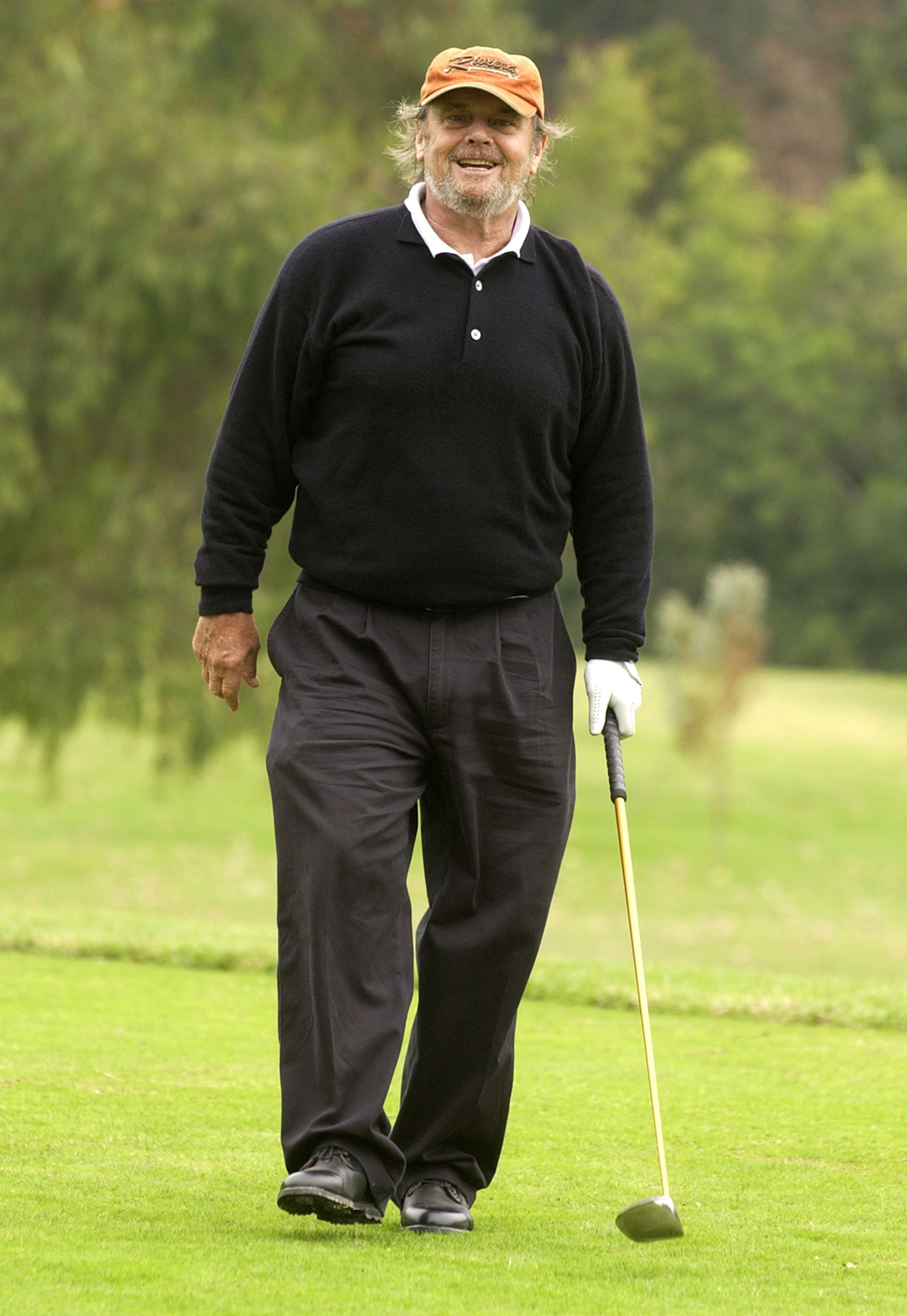 Jack Nicholson during 4th Annual Elizabeth Glaser Pediatric AIDS Foundation Celebrity Golf Classic on October 21, 2002 at Riviera Country Club in Pacific Palisades, California | Source: Getty Images