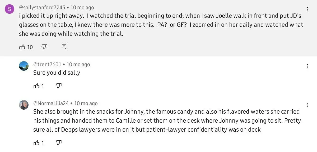 A social media user comments on news that Johnny Depp is dating Joelle Rich | Source: YouTube/extratv