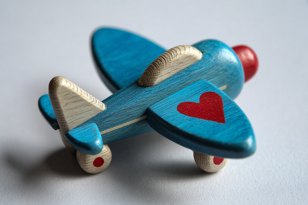 A small wooden toy airplane | Source: Midjourney