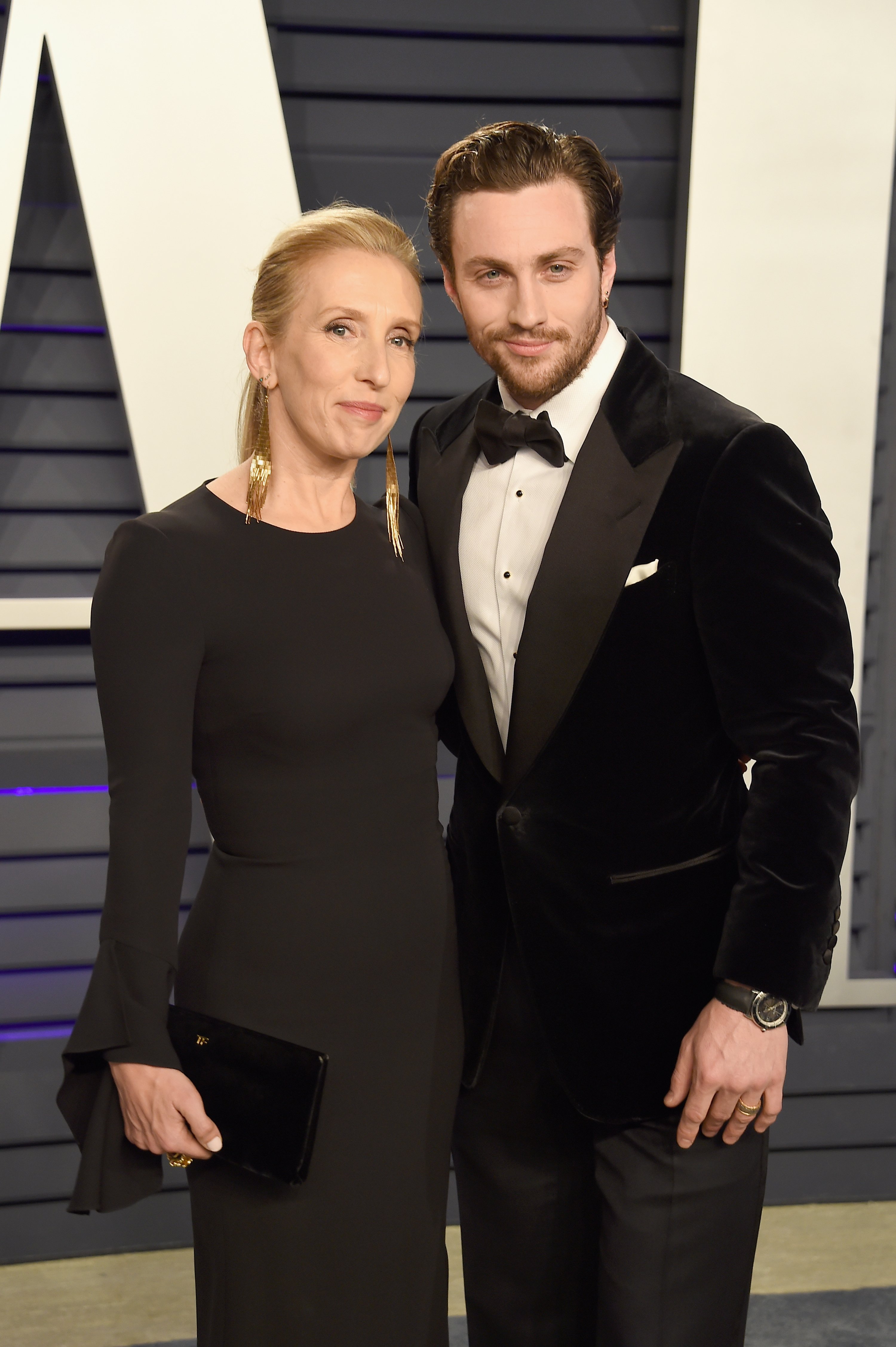 Sam and Aaron Taylor-Johnson at the 2019 Vanity Fair Oscar Party on February 24 in Beverly Hills, California. | Source: Getty Images