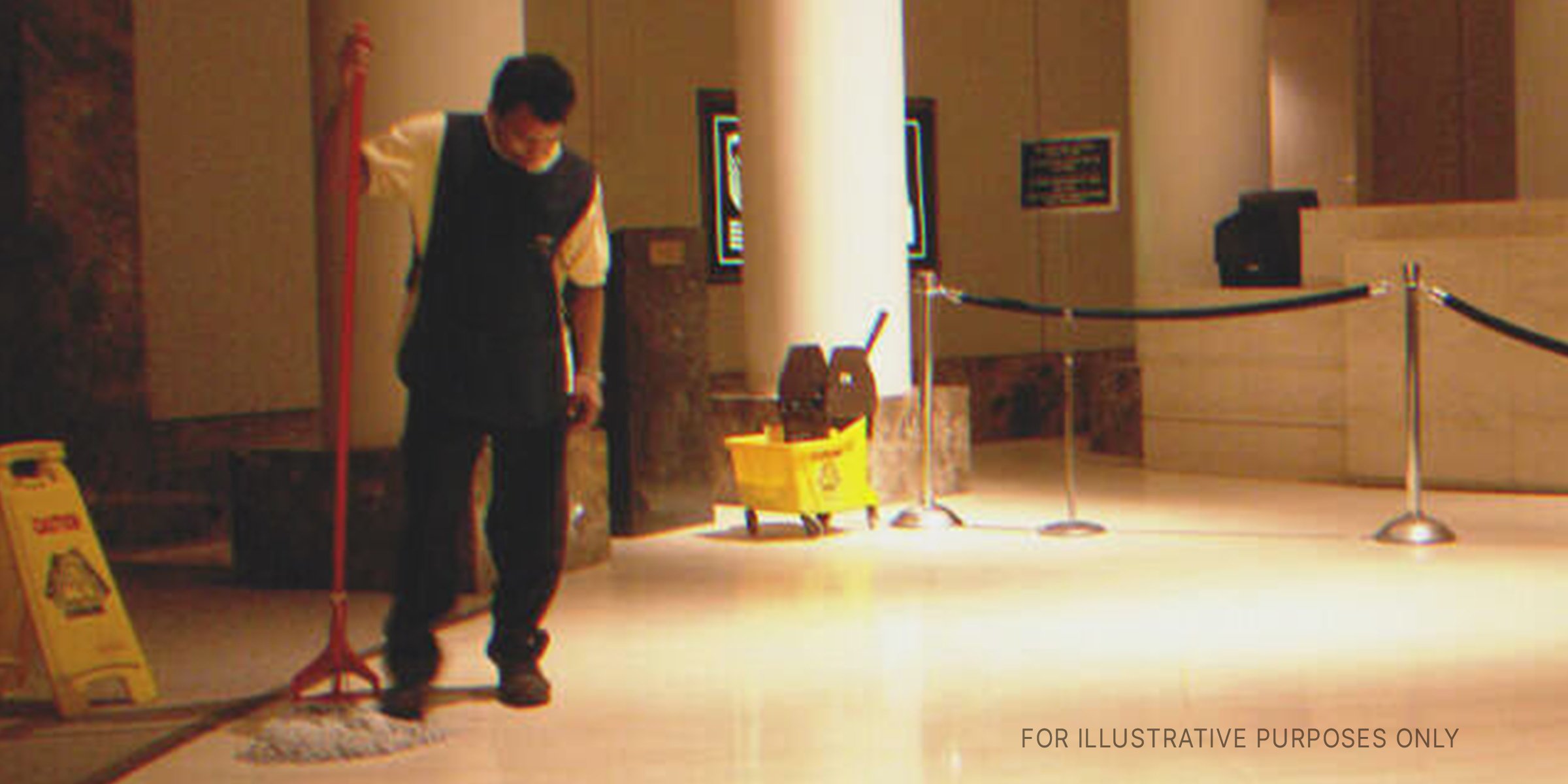 Janitor cleaning floor. | Source:Flickr / Daquella manera (Public Domain) 