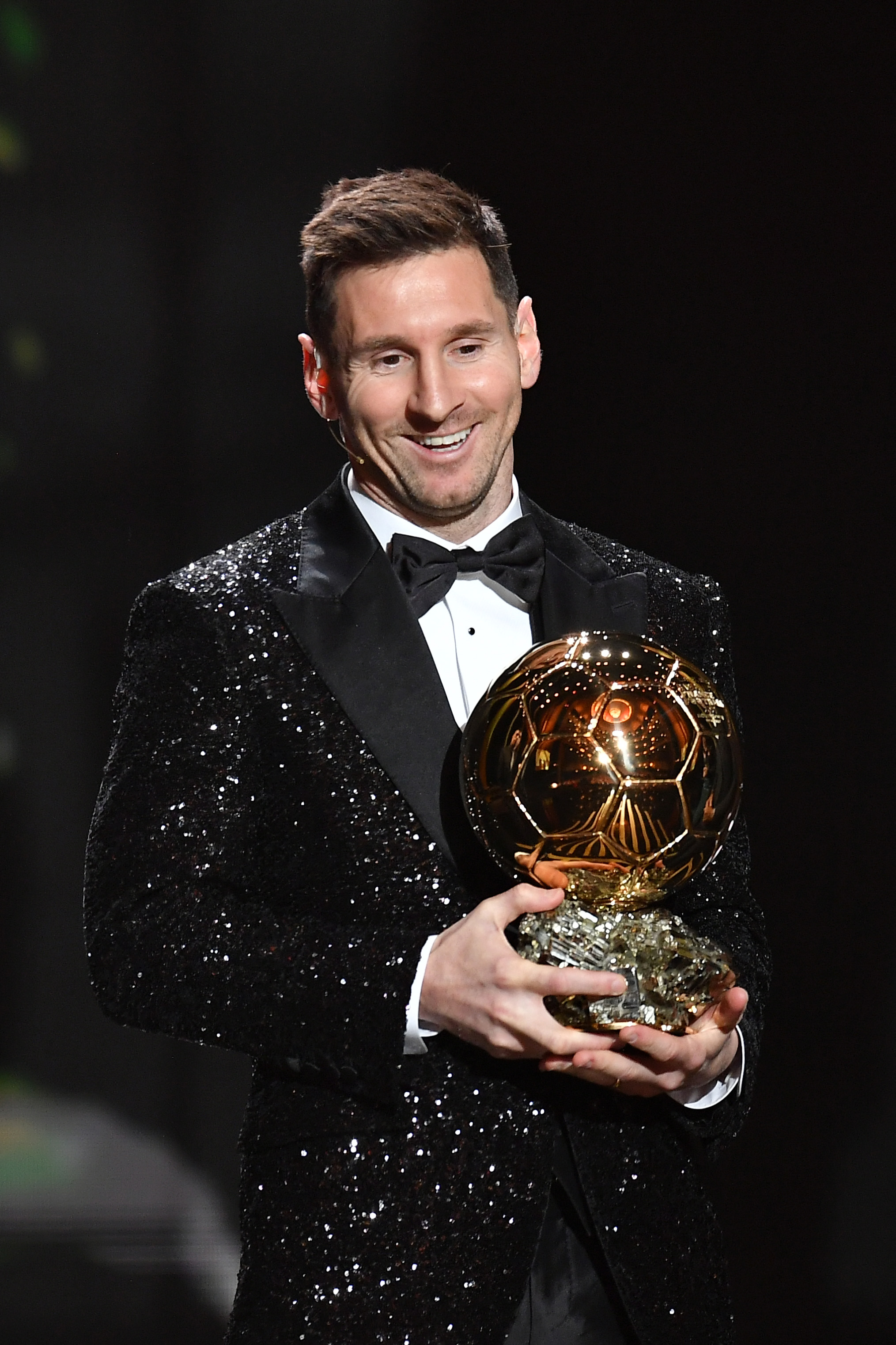 Lionel Mess during the Ballon D'Or Ceremony on November 29, 2021, in Paris, France. | Source: Getty Images