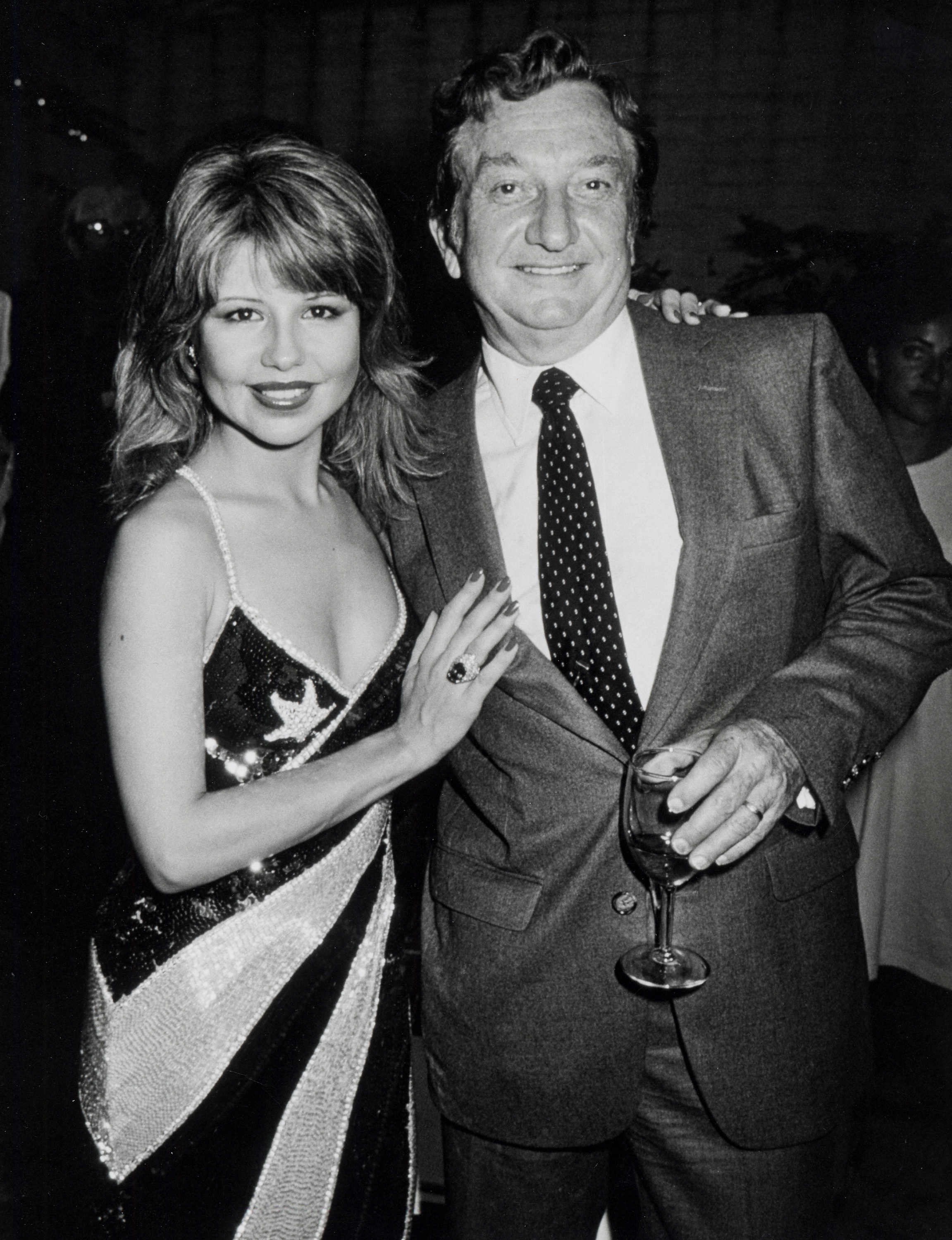 The "Butterfly" star and Meshulam Riklis circa 1983. | Source: Getty Images