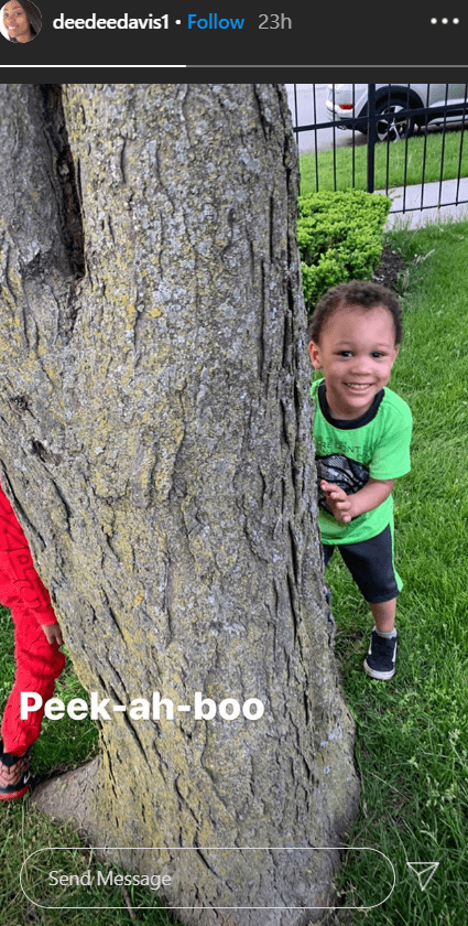 Bernie Mac Show' Star Dee Dee Davis' Son Logan Hides behind Tree in a Cute  Snap