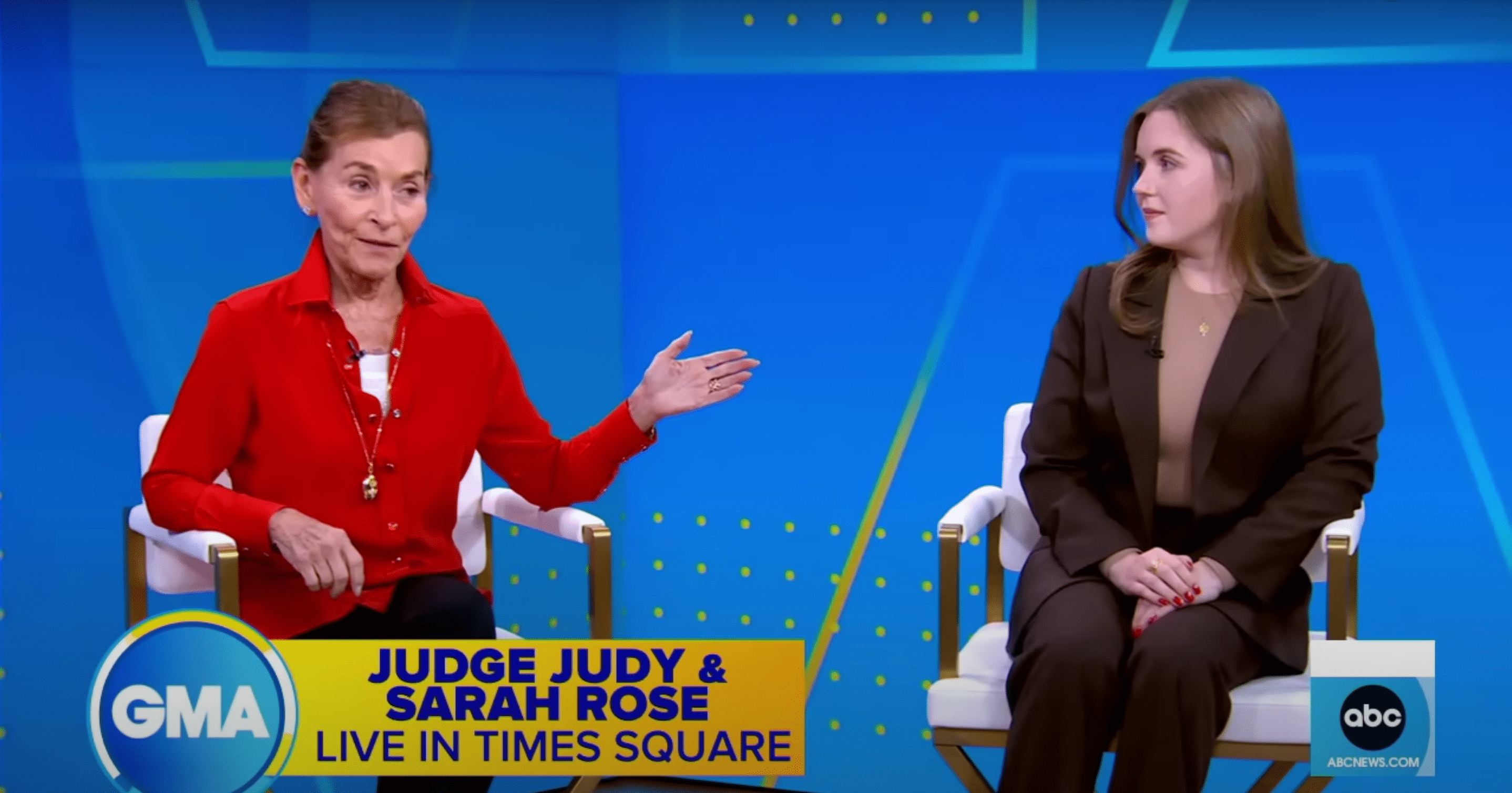 Sarah Rose and Judge Judy in an interview | Source: GoodMorningAmerica