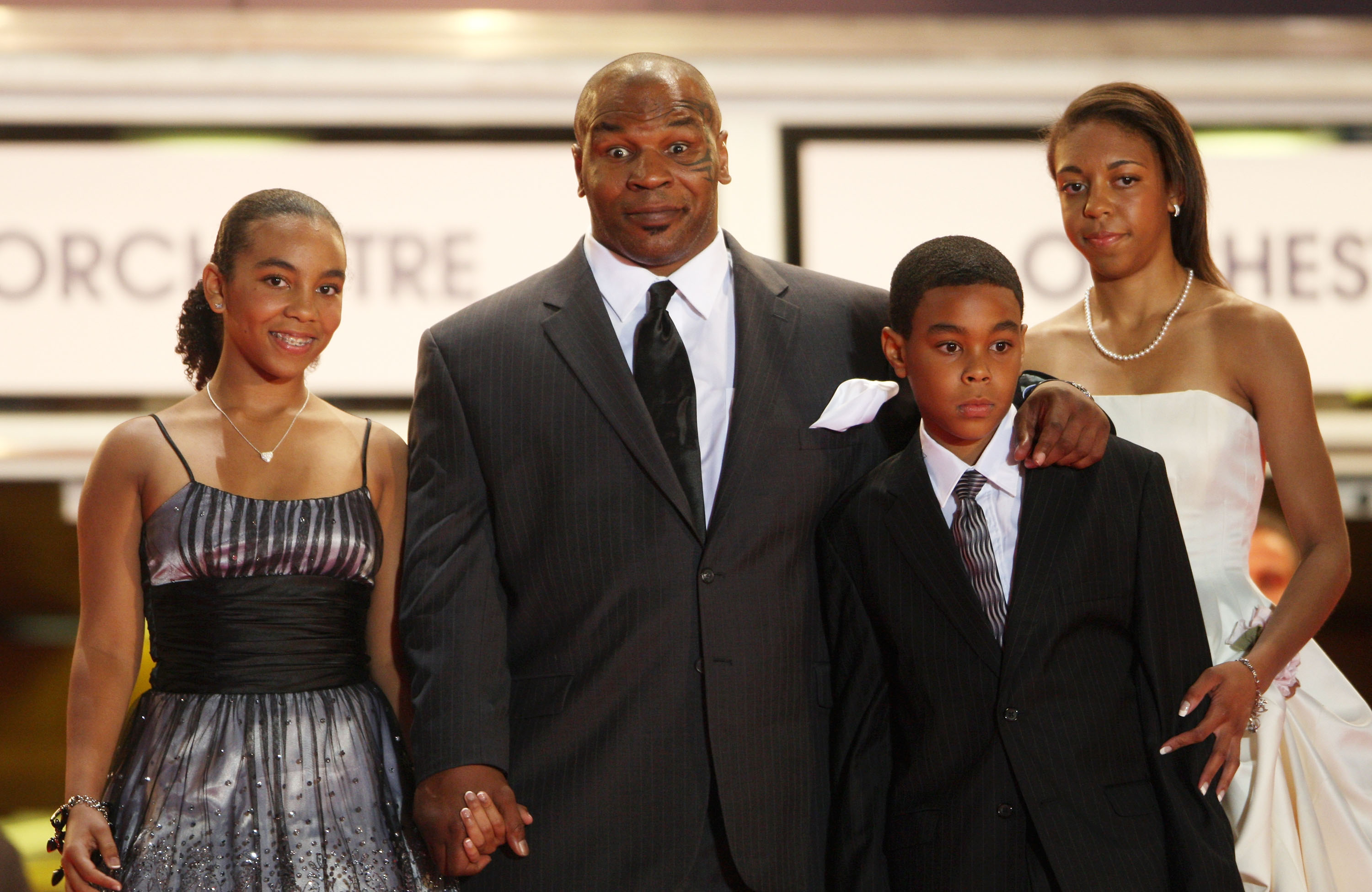 Former boxer Mike Tyson nd his family at the 'Tyson' premiere, held at the Palais des Festivals during the 61st International Cannes Film Festival on May 16, 2008, in Cannes, France | Source: Getty Images