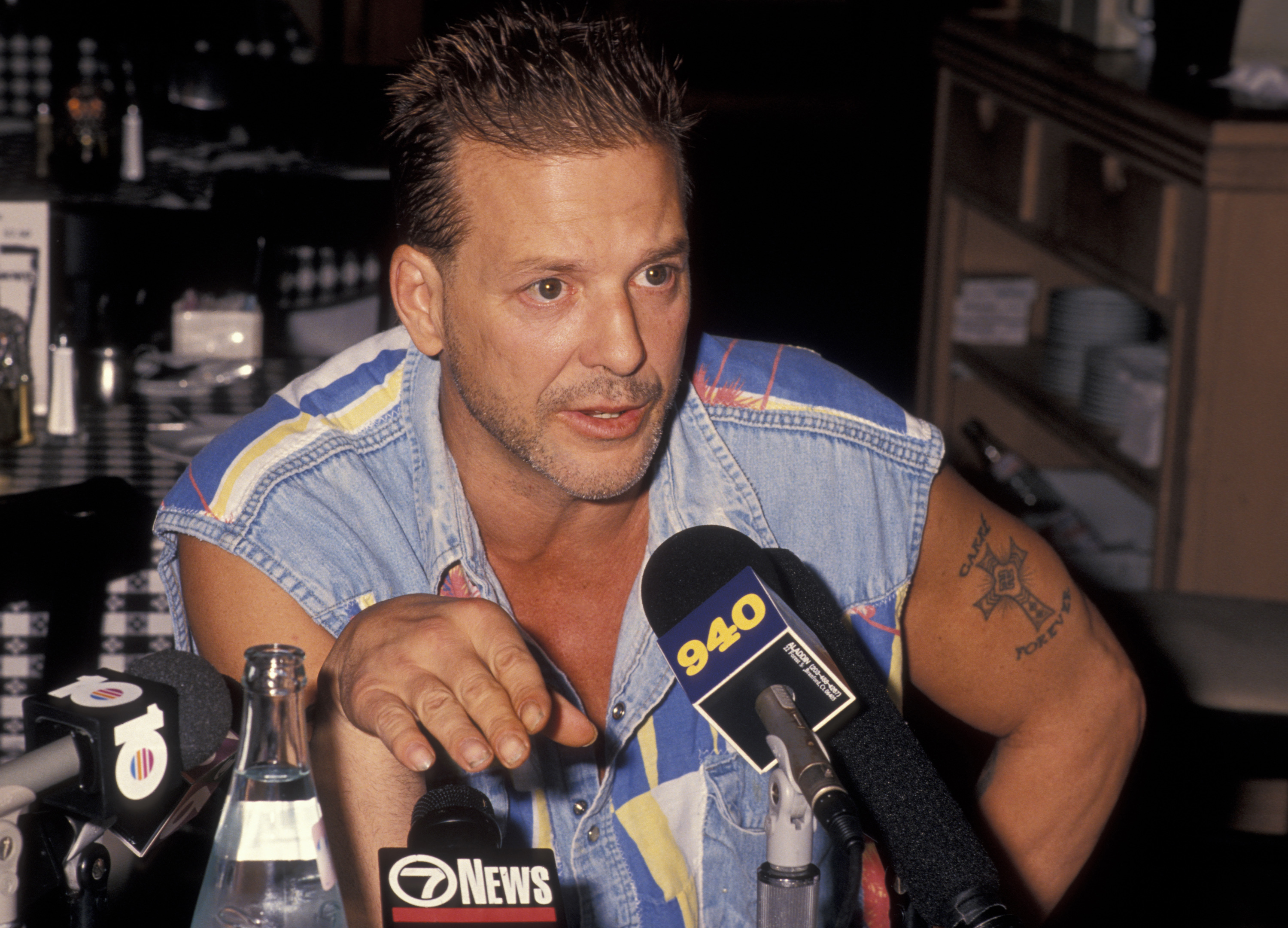 Mickey Rourke at the "Grand Opening of Mickey's Restaurant" on January 7, 1994 in South Beach, Florida. | Source: Getty Images