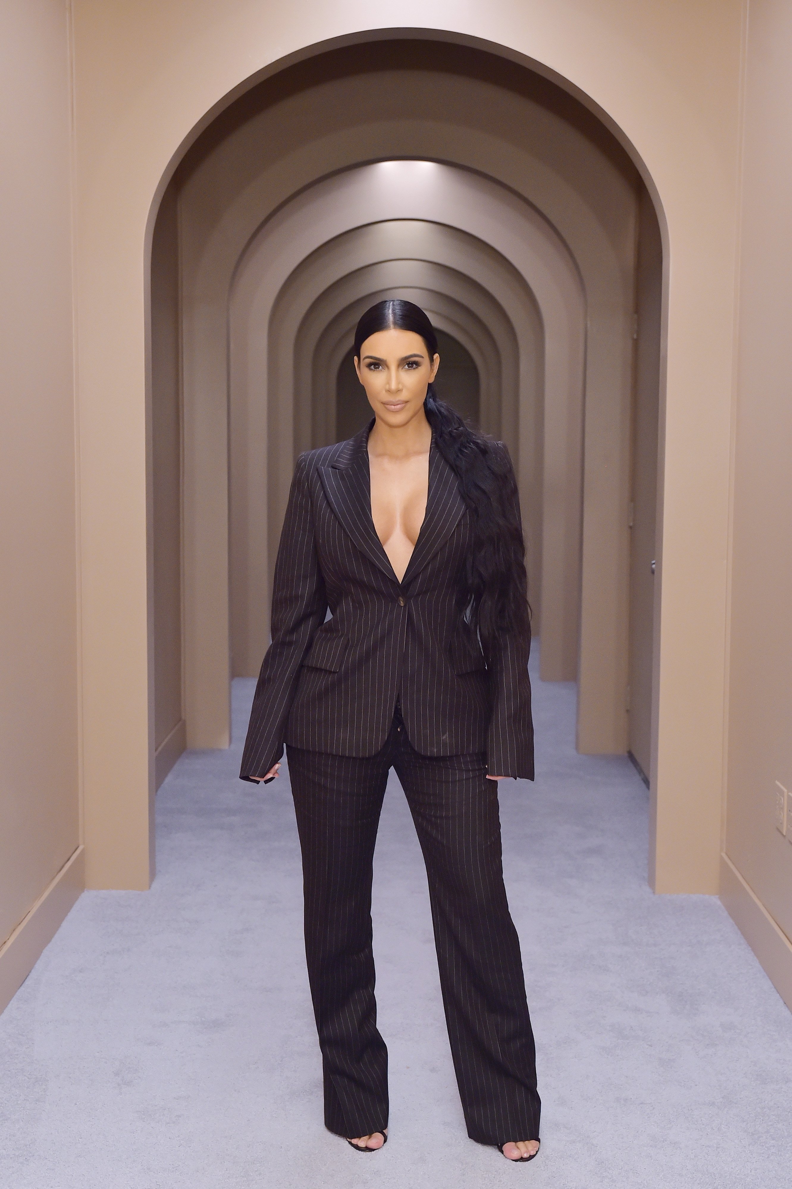 Kim Kardashian attends the KKW Beauty Pop-Up in Costa Mesa, California on December 4, 2018 | Photo: Getty Images