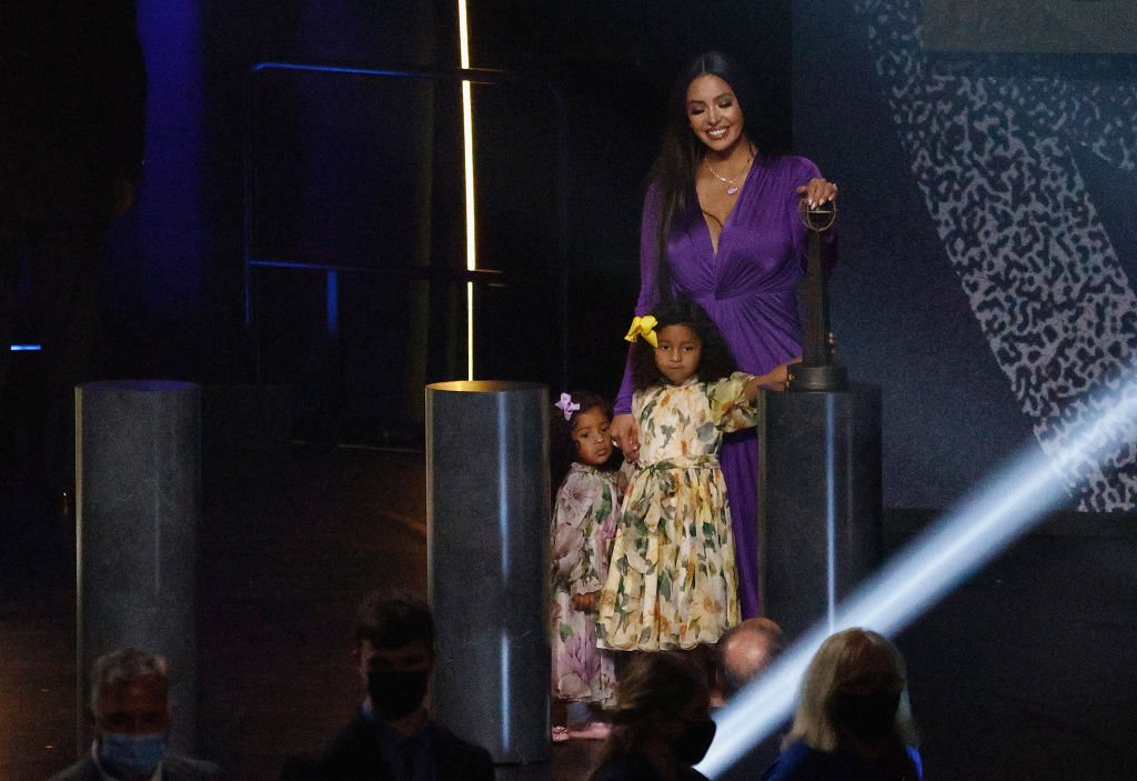 Vanessa Bryant, Capri Bryant, and Bianka Bryant at the 2021 Basketball Hall of Fame Enshrinement Ceremony on May 15, 2021, in Uncasville | Photo: Getty Images