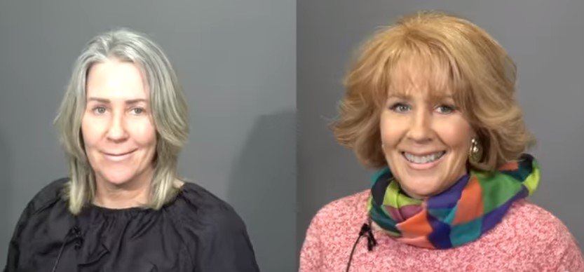Cheryl's before and after makeover photo | Photo: Youtube /  MAKEOVERGUY Minneapolis