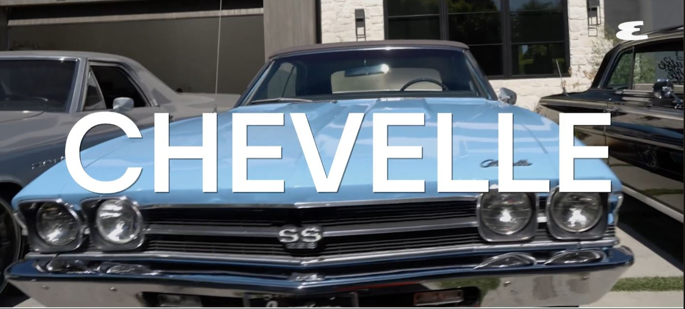 The front view of Wiz Khalifa's 1969 Chevrolet Chevelle SS, the first muscle car he built after moving to Los Angeles. | Source: YouTube/Esquire