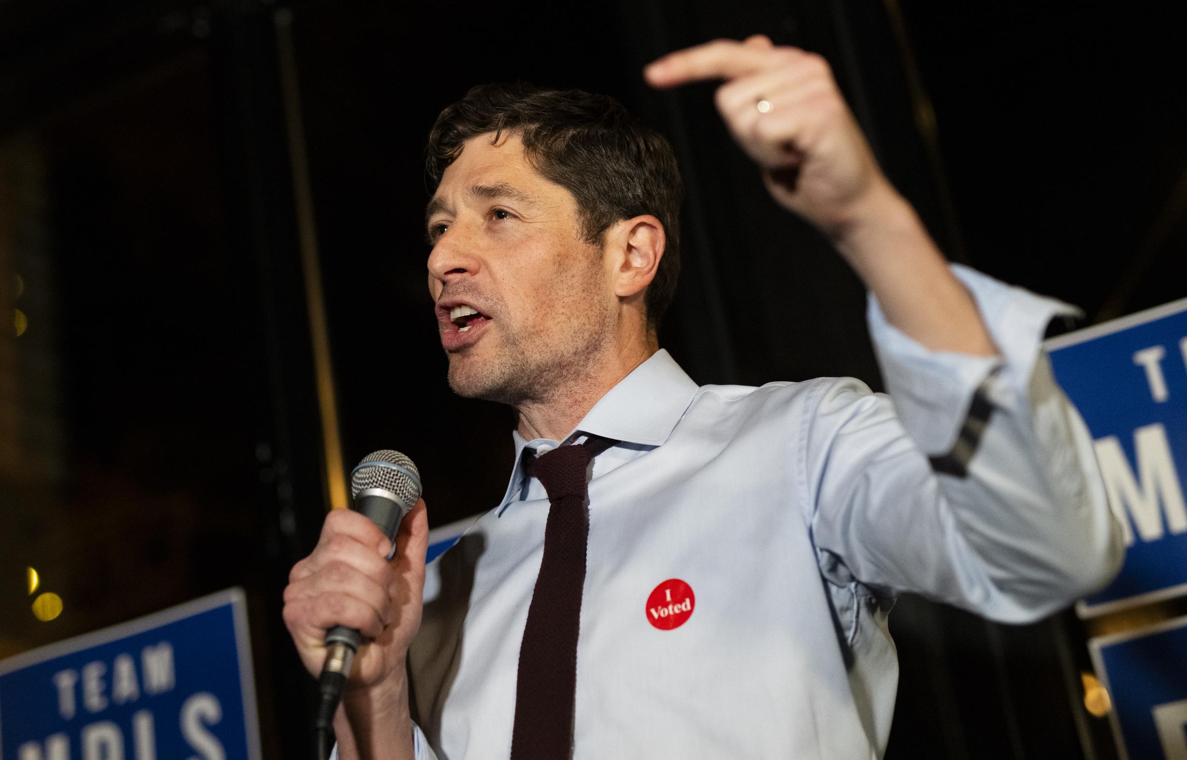 Minneapolis Mayor Jacob Frey speaks at an Election Night party on November 4, 2025 in Minneapolis, Minnesota | Source: Getty Images