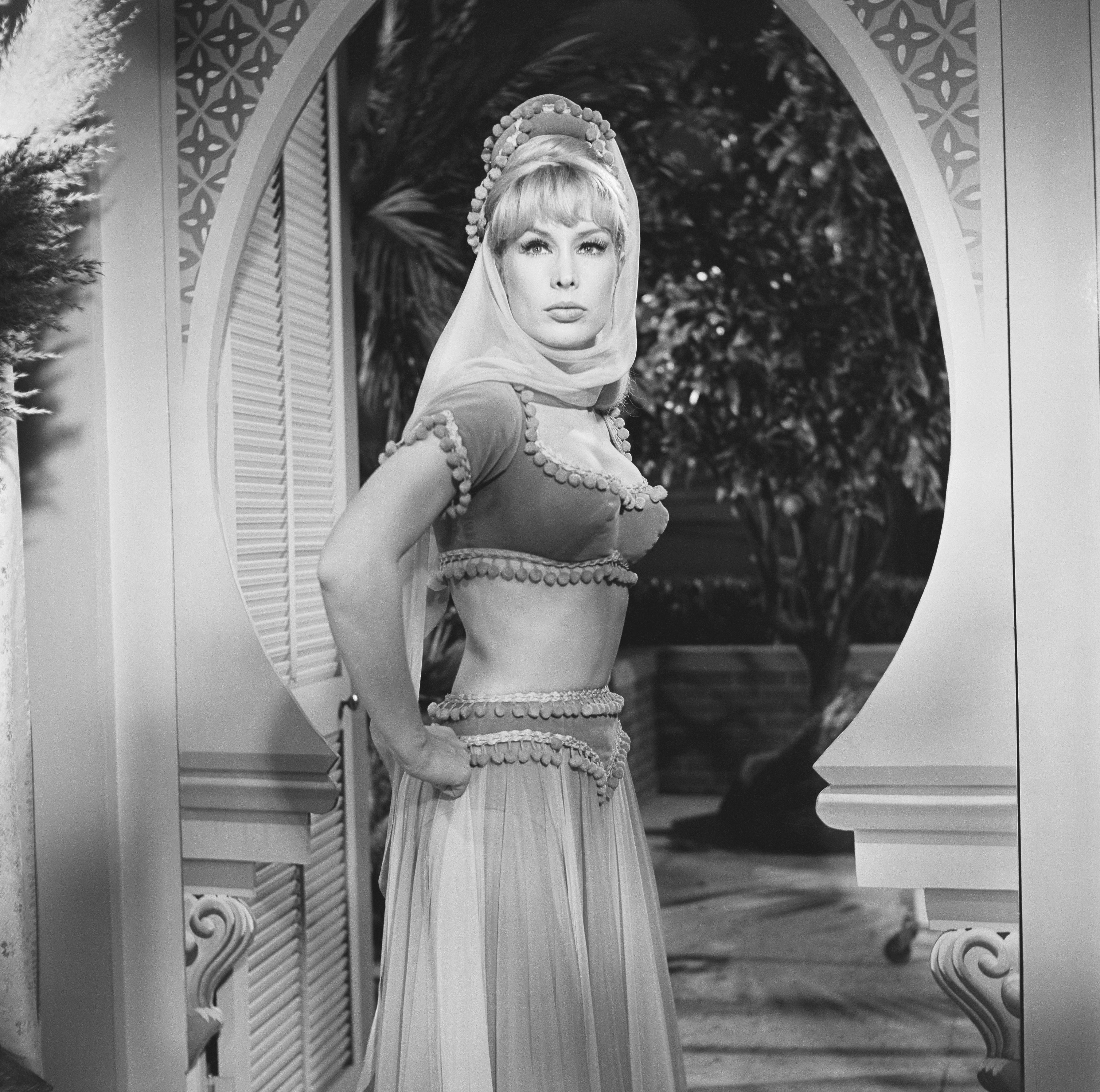 Barbara Eden on the set of "I Dream of Jeannie" in Hollywood, California. April 18, 1966 | Source: Getty Images 