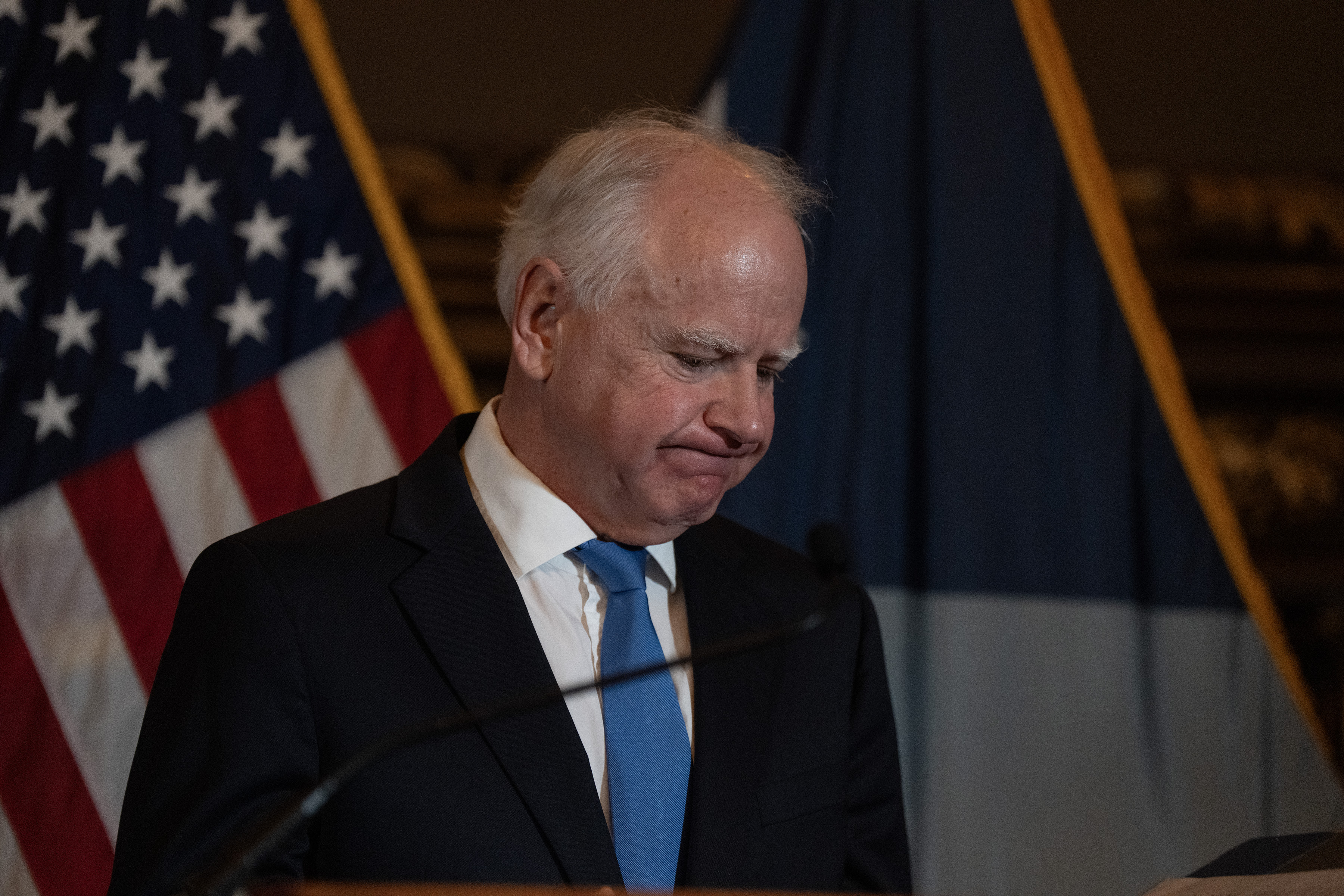 Minnesota Governor Tim Walz speaks at a press conference on January 5, 2026 | Source: Getty Images