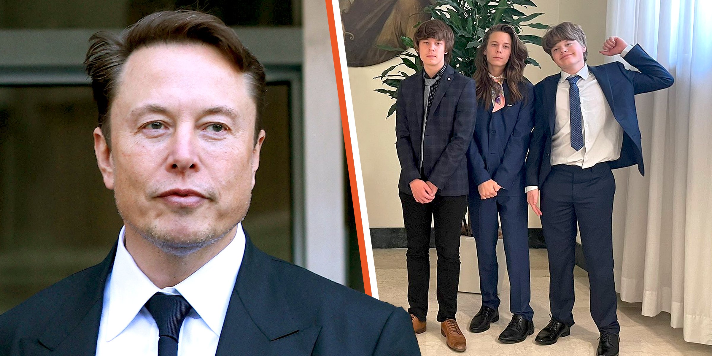 Elon Musk and His Children | Source: Twitter/elonmusk | Getty Images