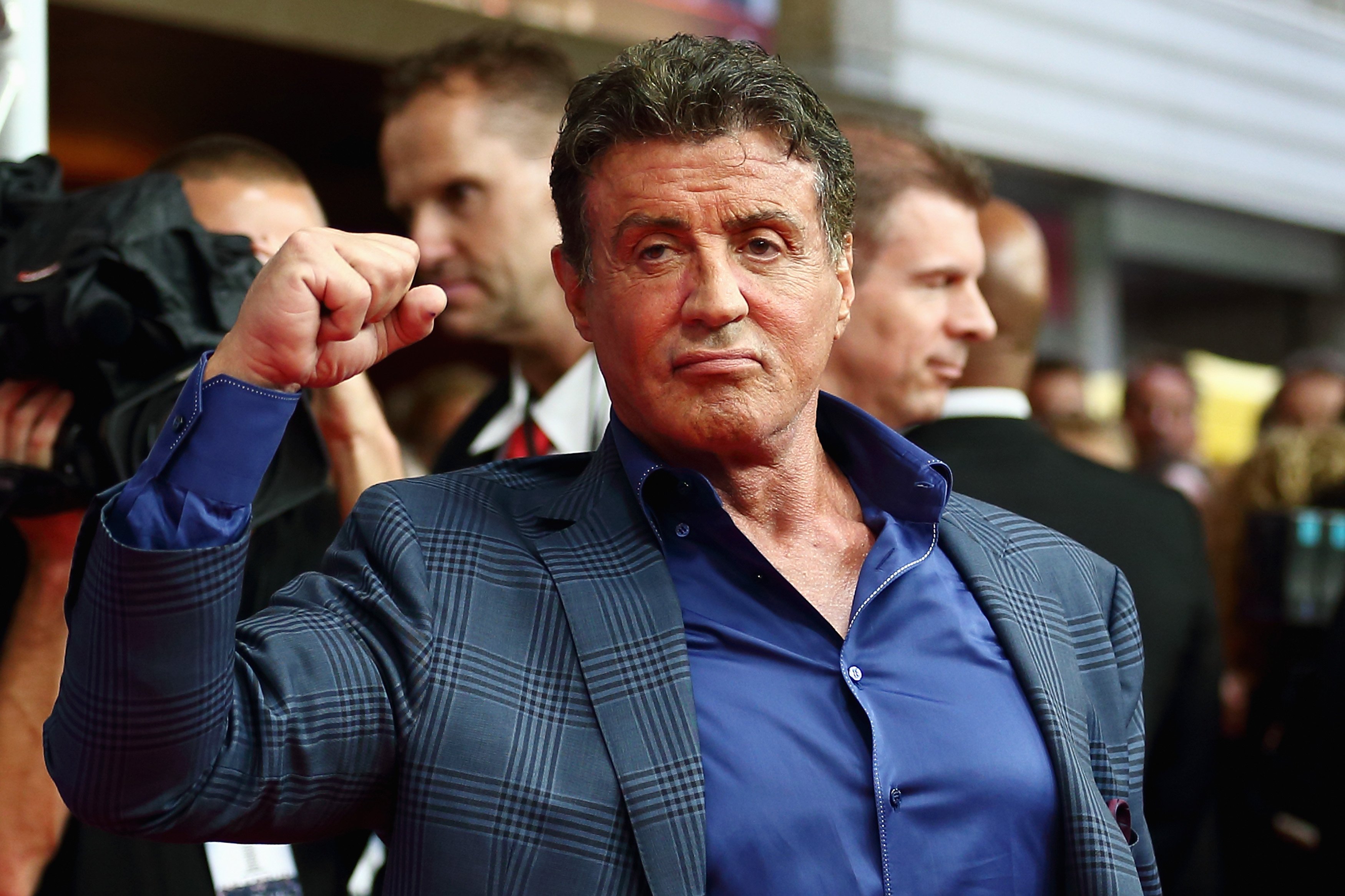 Sylvester Stallone am 6. August 2014 in Köln.  |  Quelle: Getty Images