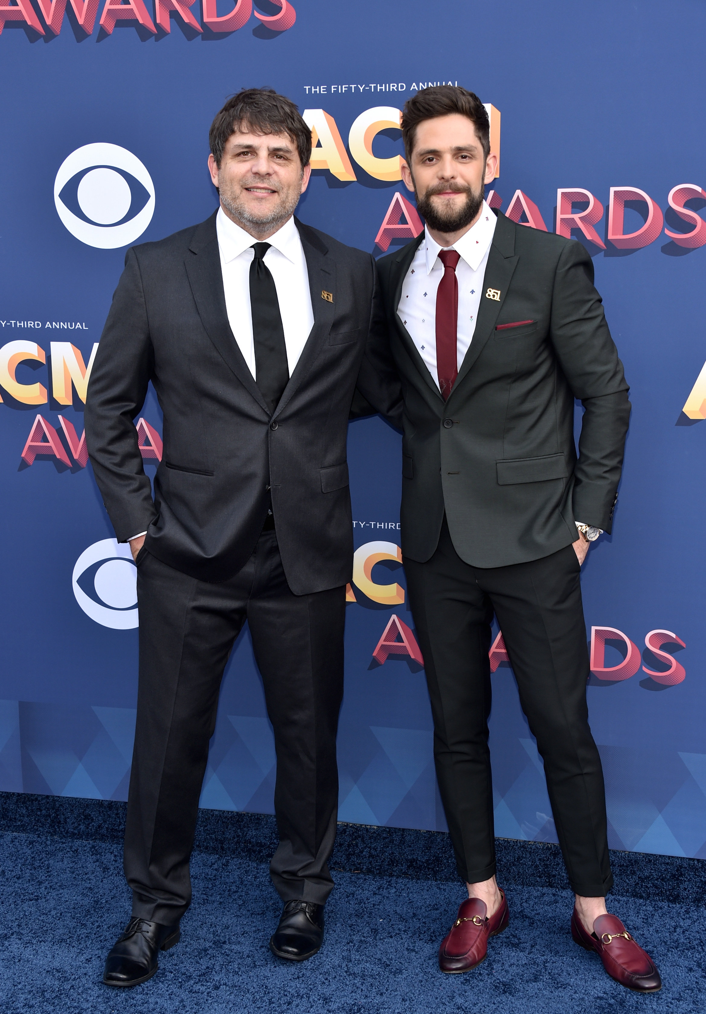 Rhett Akins and Thomas Rhett pose at the 53rd Academy of Country Music Awards at MGM Grand Garden Arena on April 15, 2018, in Las Vegas, Nevada | Source: Getty Images