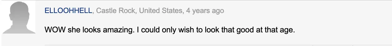 A Daily Mail reader comments on Helen Mirren’s viral photo. | Source: Daily Mail