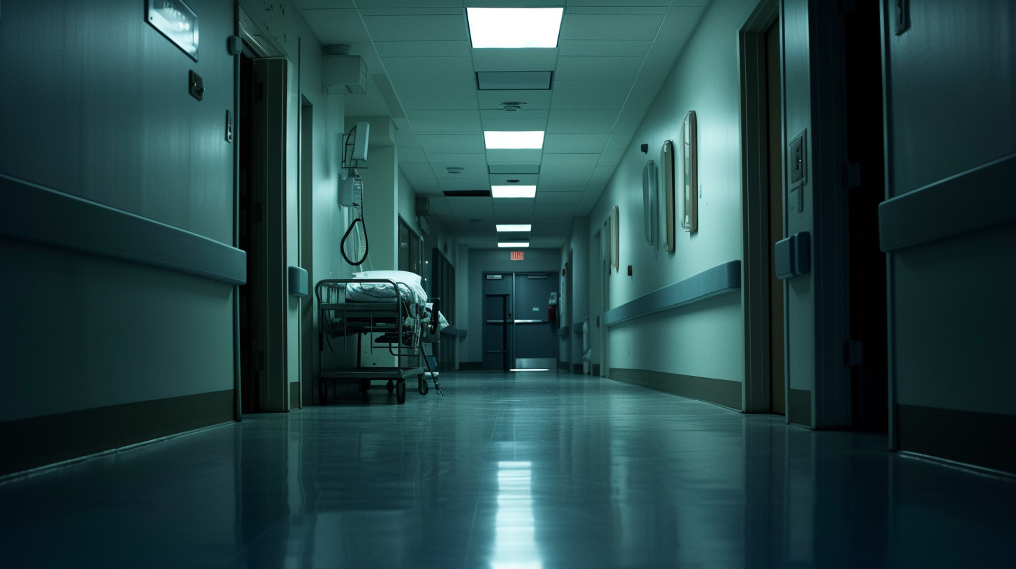 A hospital hallway | Source: Midjourney