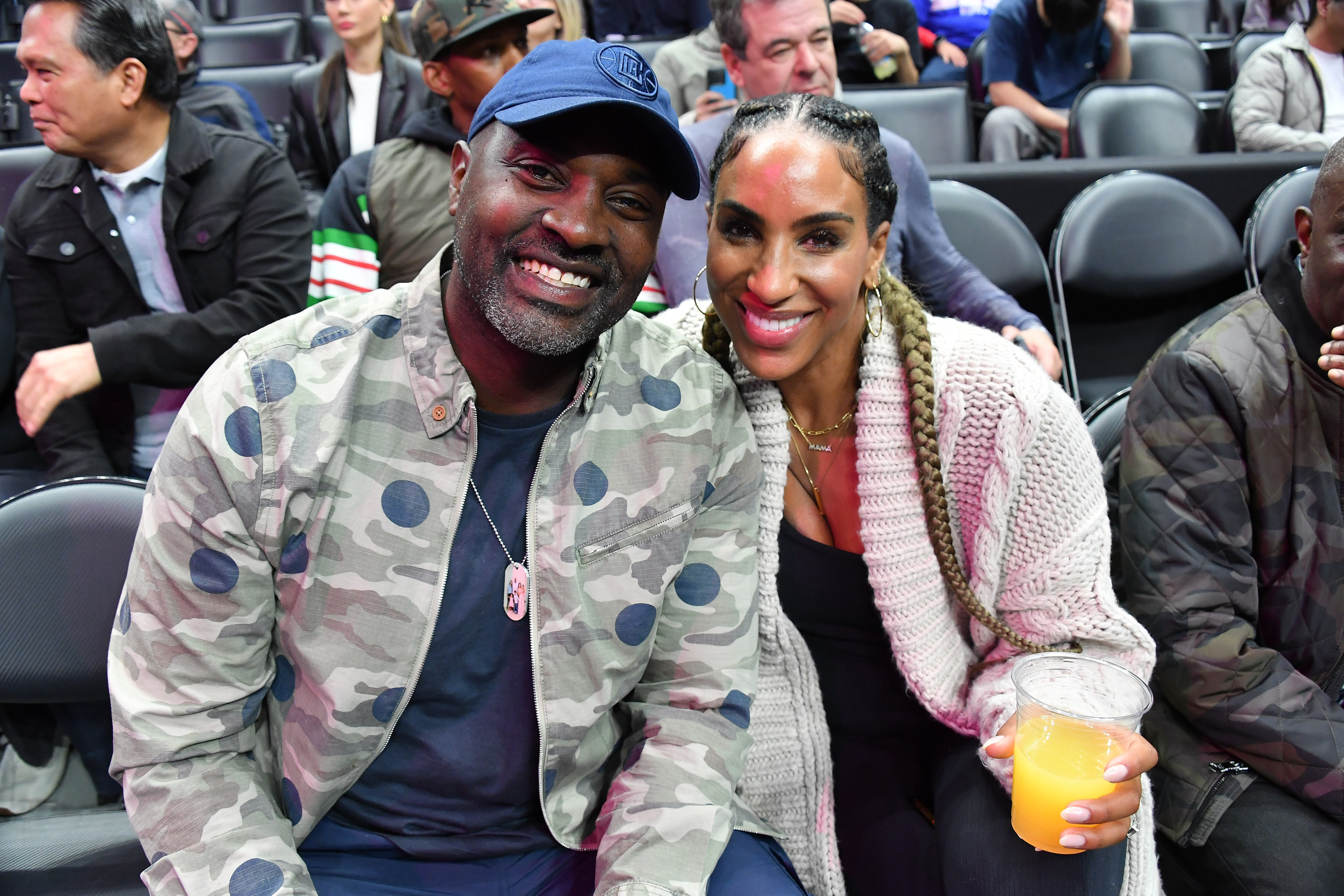 Marcellus Wiley and Annemarie Wiley attend a basketball game between the Los Angeles Clippers and the Denver Nuggets at Crypto.com Arena on November 27, 2023 in Los Angeles, California. | Source: Getty Images