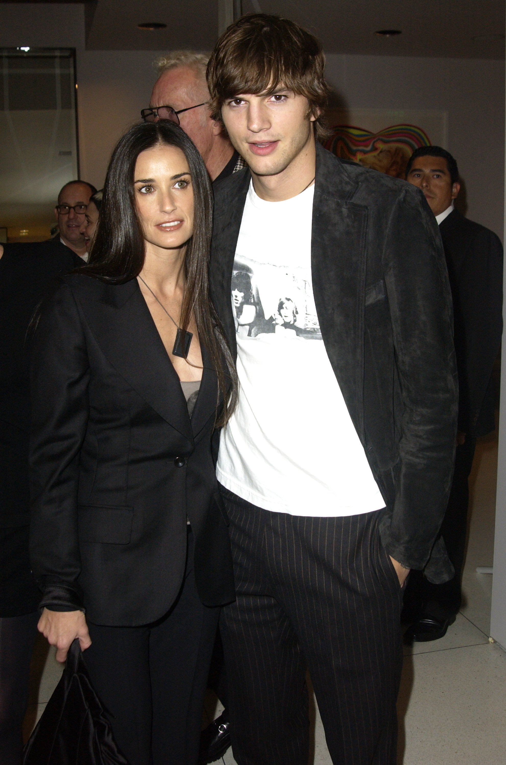 Demi Moore and Ashton Kutcher during Stella McCartney's Los Angeles Store Opening in California on  September 28, 2003. | Source: Getty Images