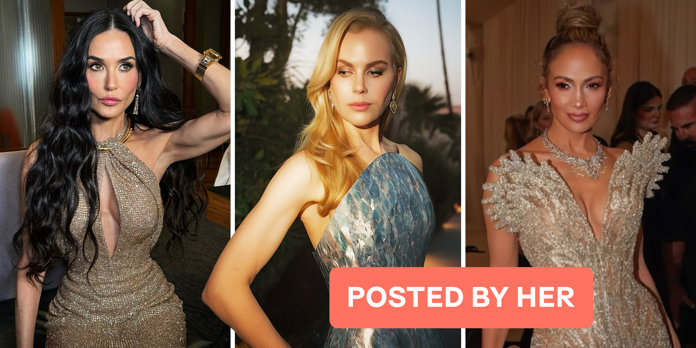 Demi Moore | Nicole Kidman | Jennifer Lopez | Source: Instagram/demimoore/nicolekidman /jlo