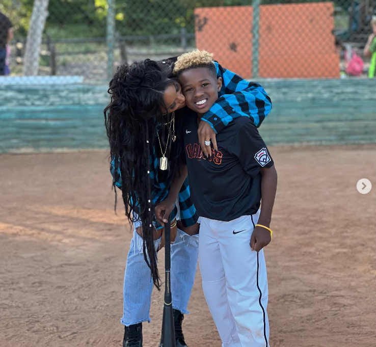 Ciara and her eldest son, Future Zahir Wilburn, on a baseball field for his birthday on May 19, 2022 | Source: Instagram/ciara