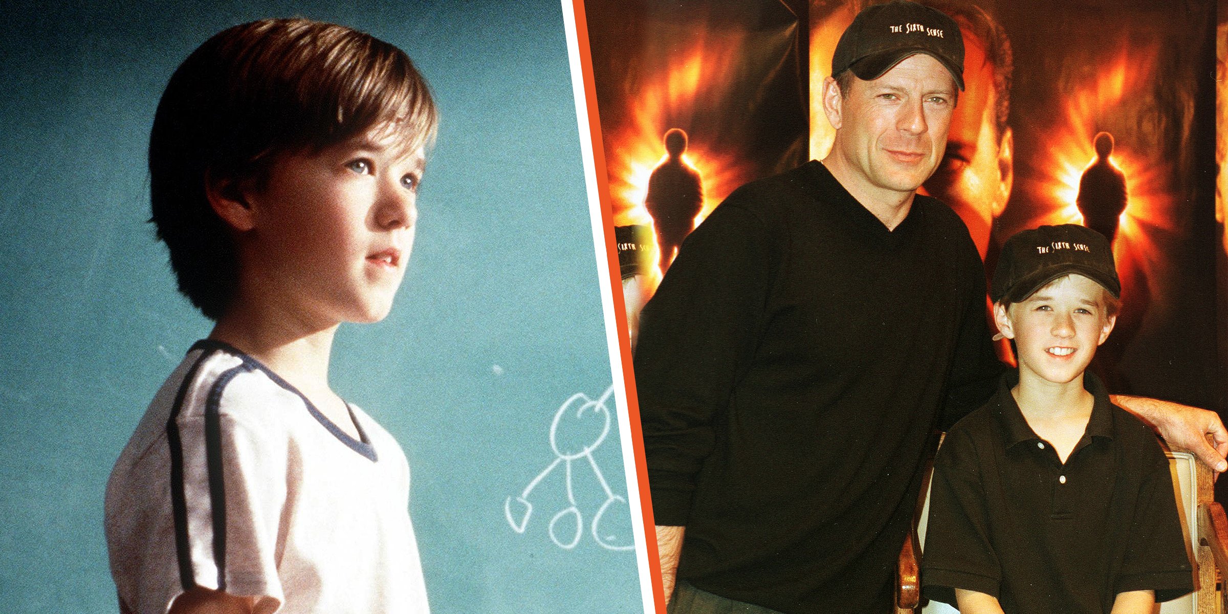 Haley Joel Osment | Bruce Willis with Haley Joel Osment | Source: Getty Images