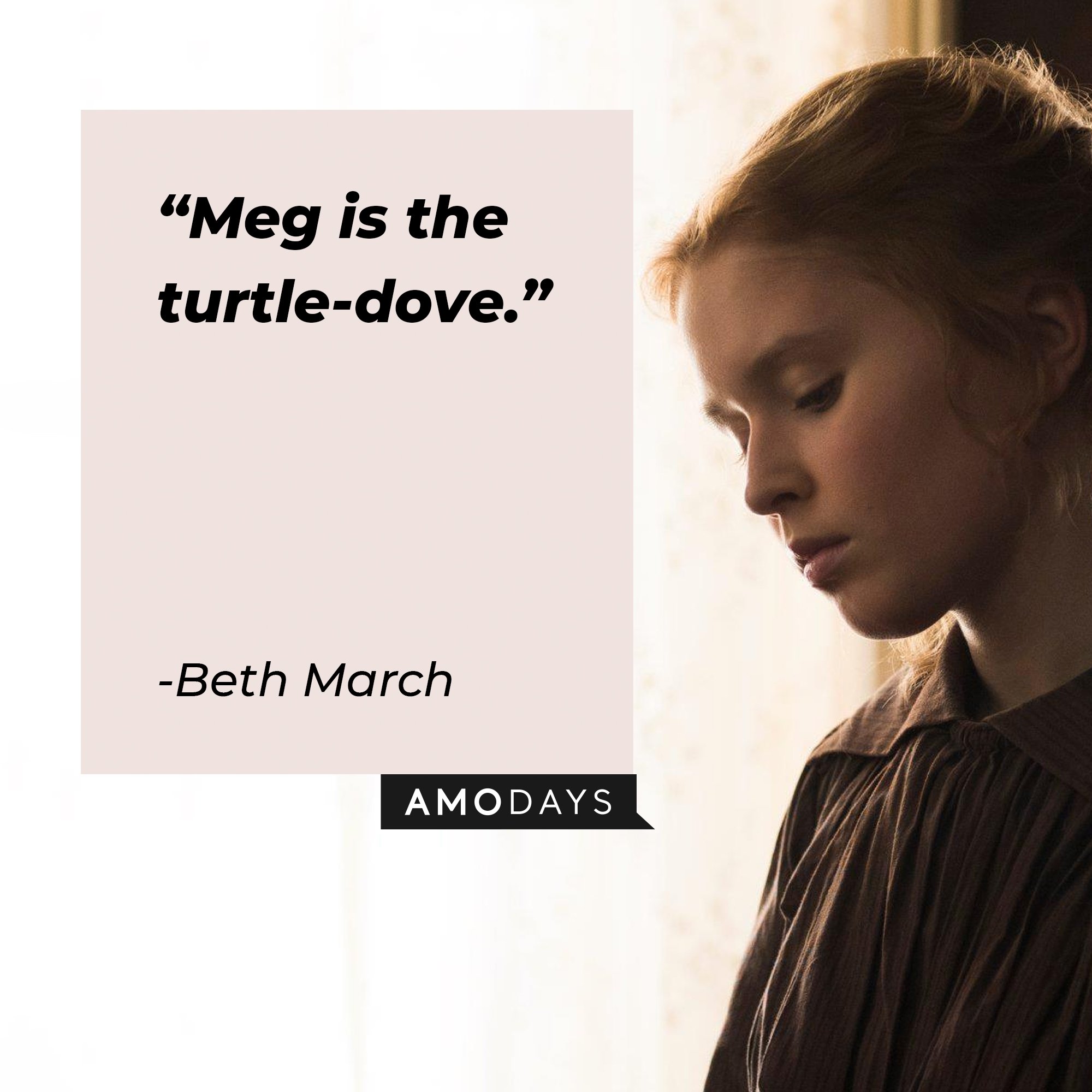 Beth March’s quote: "Meg is the turtle-dove." | Image: AmoDays
