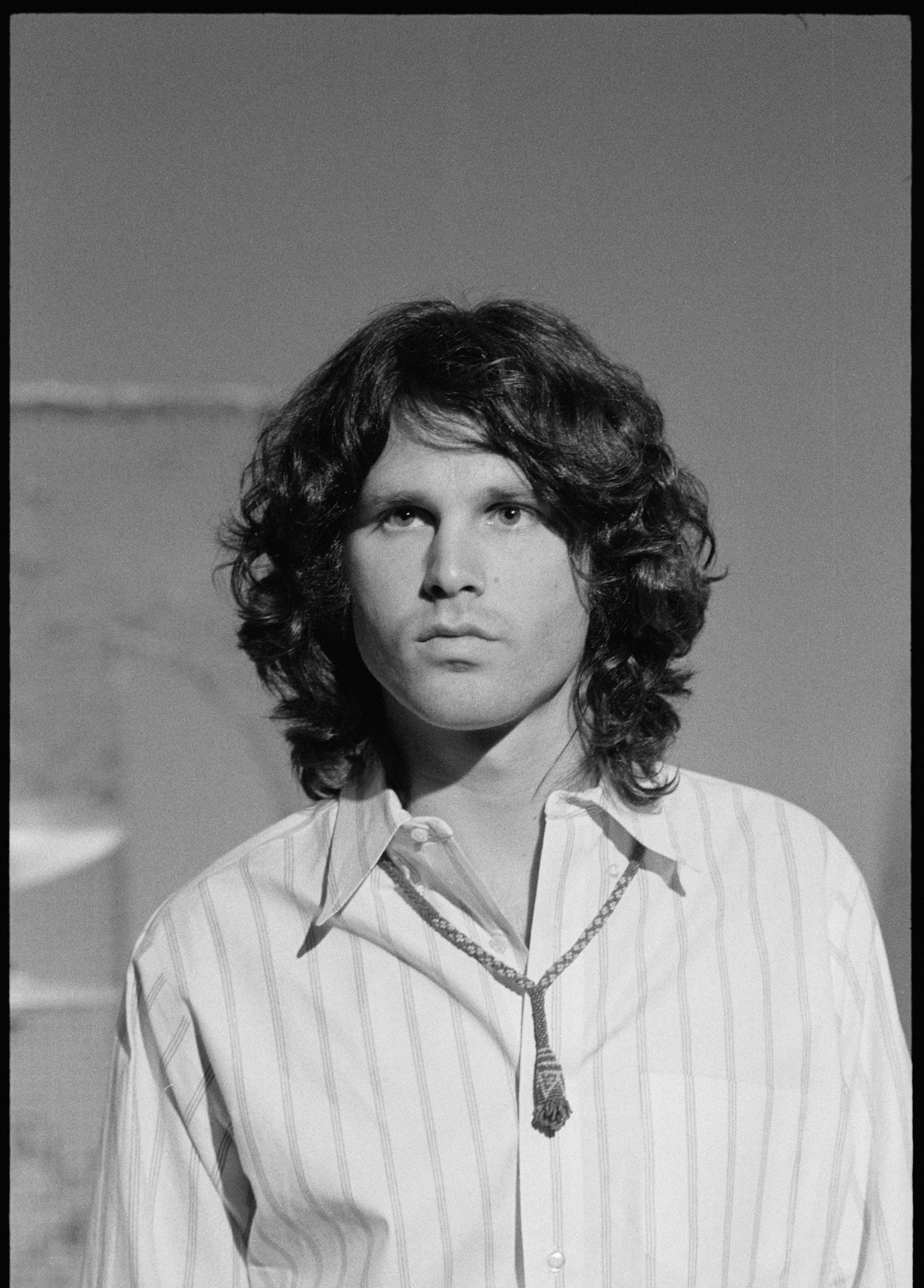 Portrait of American singer Jim Morrison (1943 - 1971), leader of the rock band The Doors, on 'The Smothers Brothers Comedy Hour,' California, January 6, 1969. | Source: Getty Images
