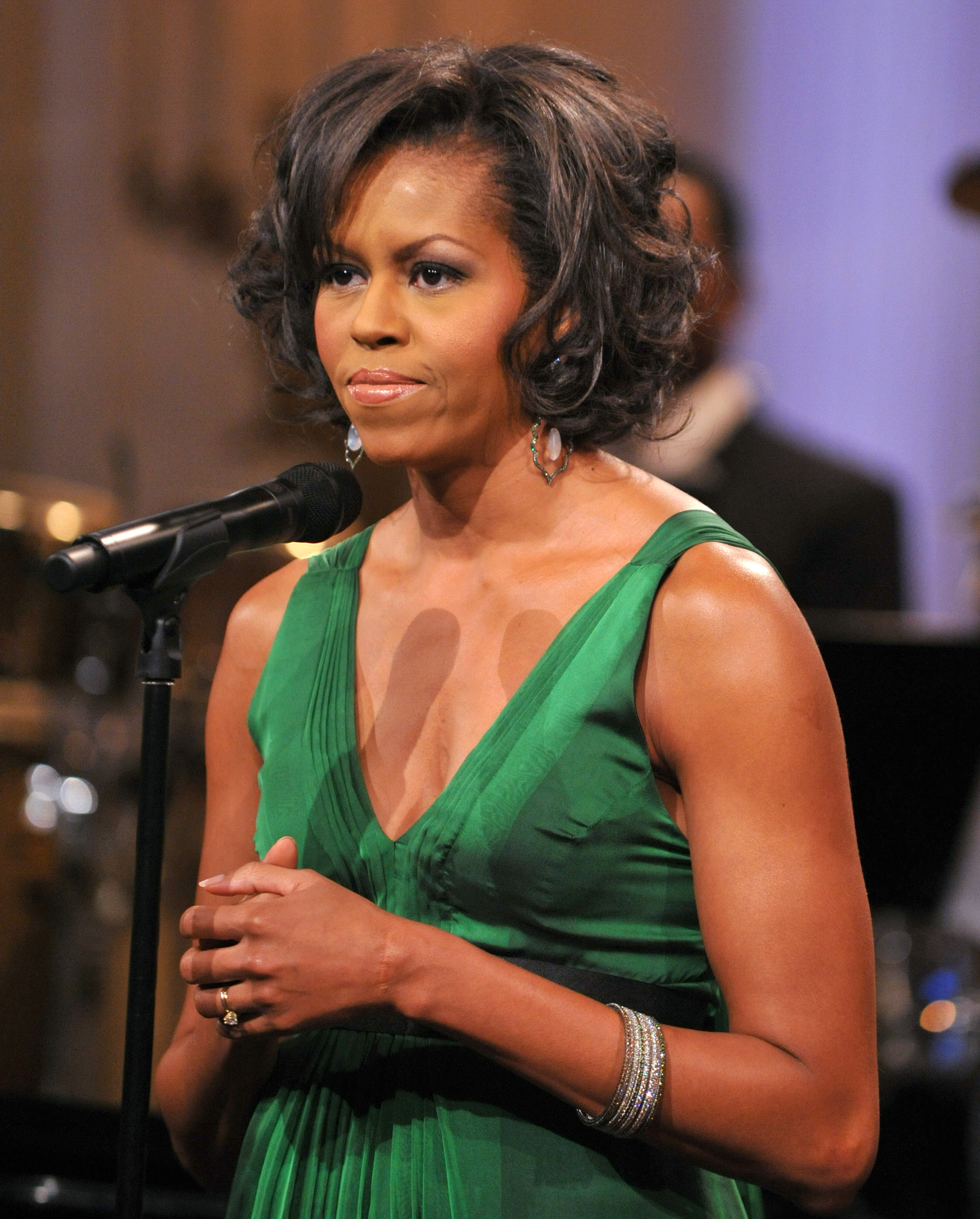 Michelle Obama during an evening of celebration in honor of Stevie Wonder's receipt of the Library of Congress Gershwin Prize on February 25, 2009, in Washington, D.C. | Source: Getty Images