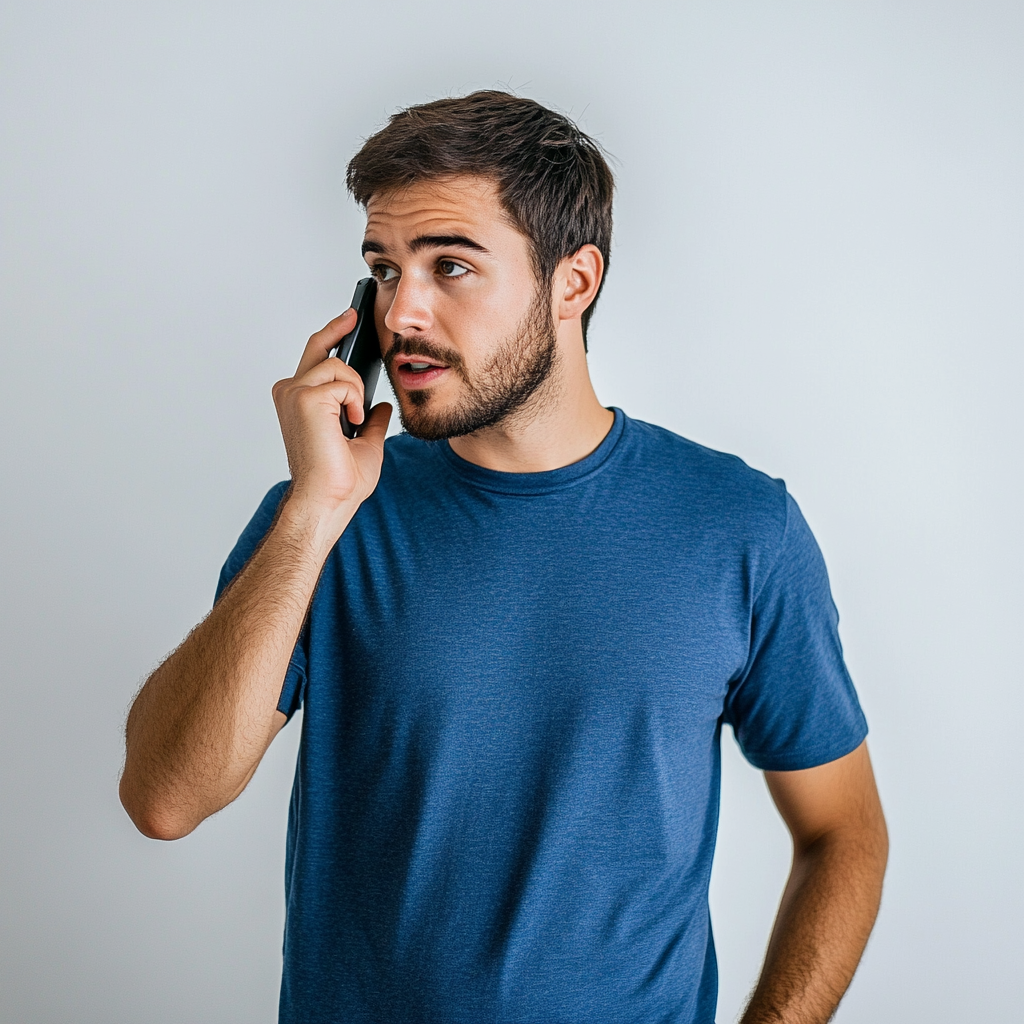 A man talking on the phone | Source: Midjourney