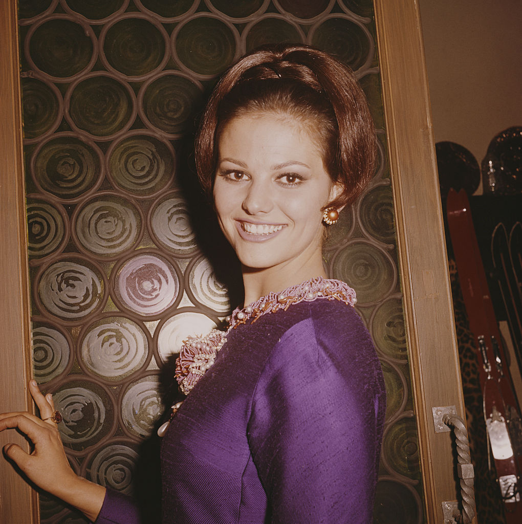 Claudia Cardinale on the set of 