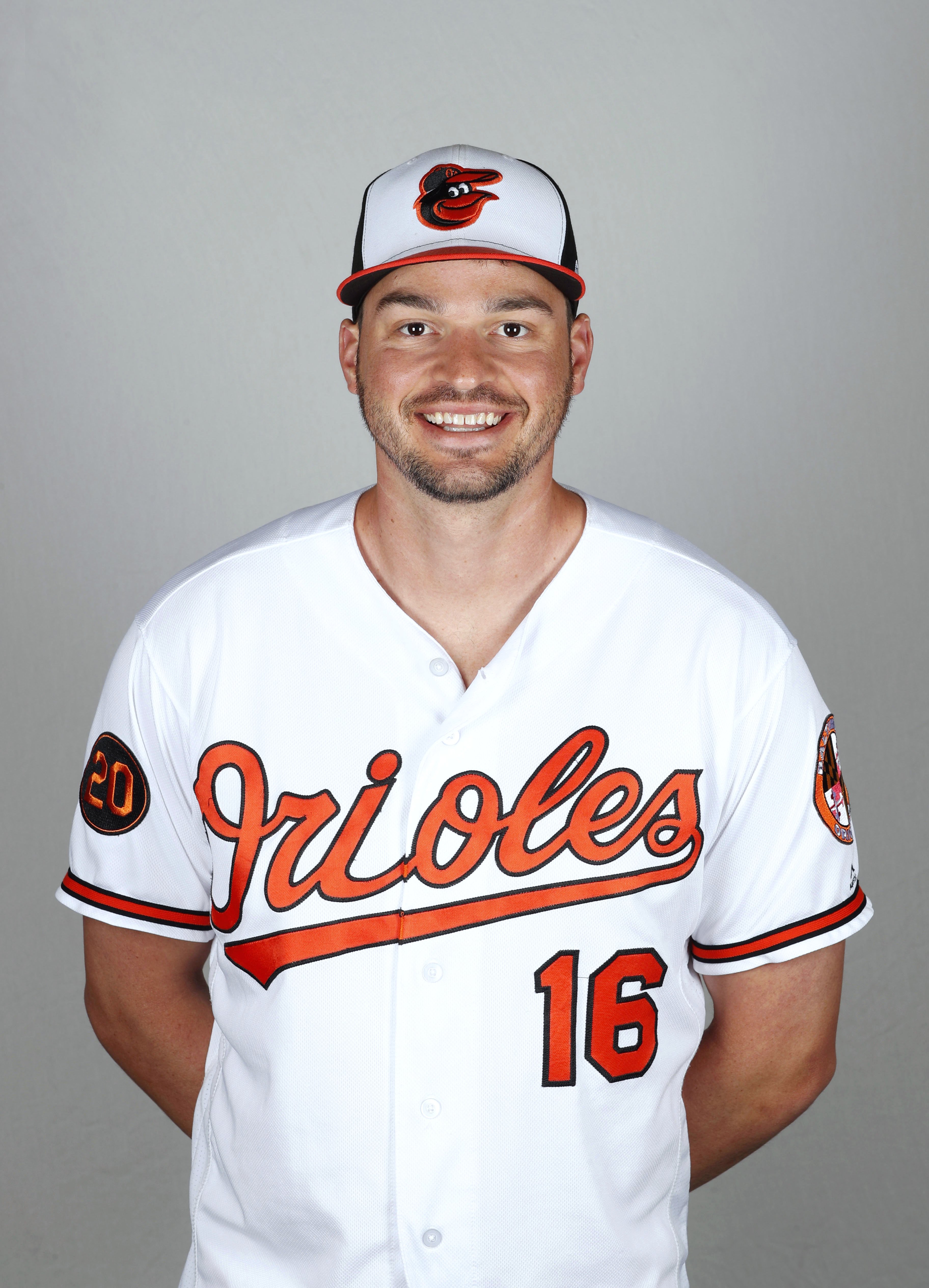 Trey Mancini #16 of the Baltimore Orioles on Friday, March 1, 2019, at Ed Smith Stadium in Sarasota, Florida. | Source: Getty Images.