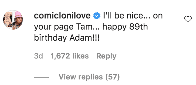 Loni Love commented on Tamera Mowry's photo of Adam Housley on his 49th birthday | Source: Instagram.com/tameramowrytwo