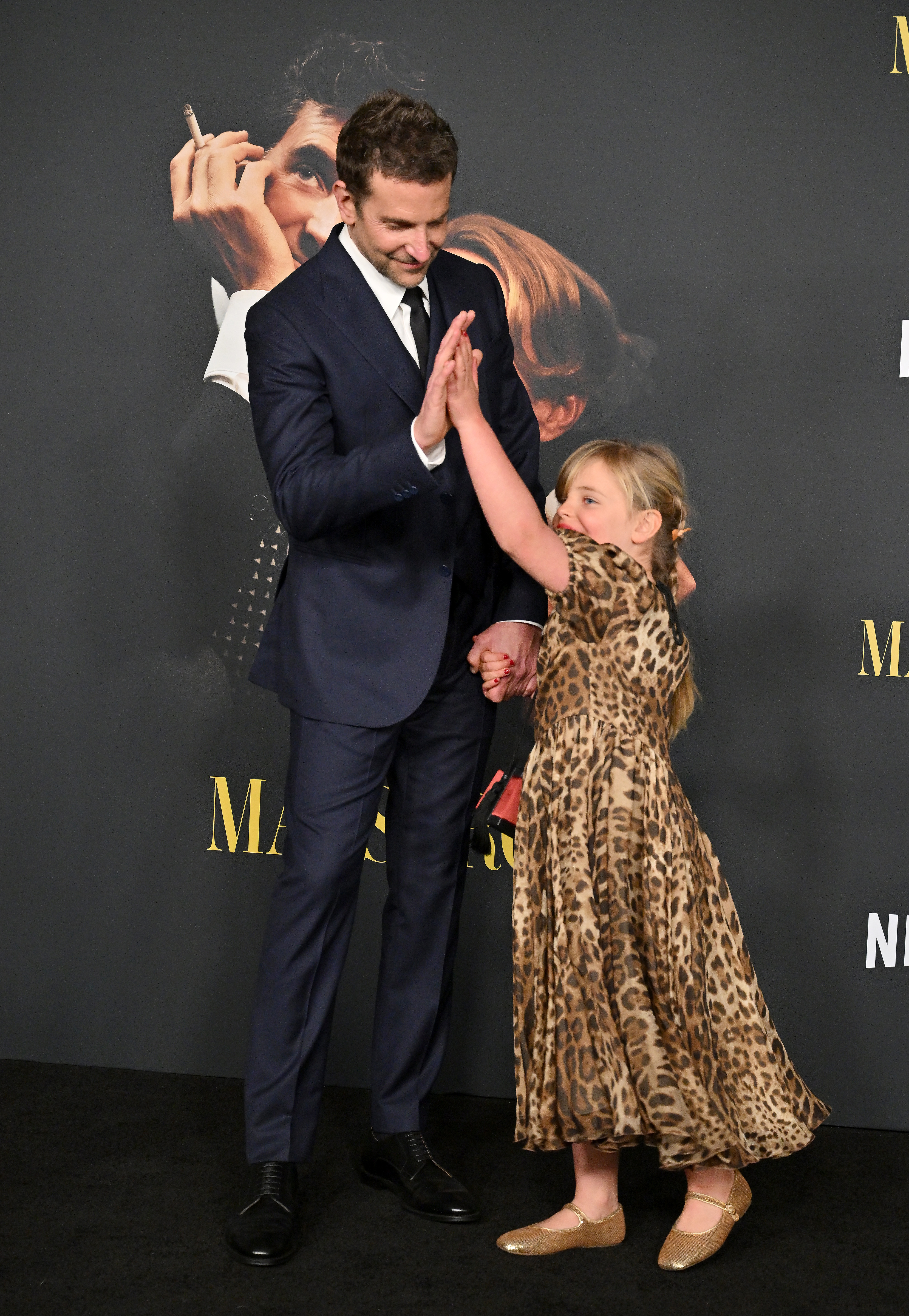 Bradley Cooper and Lea De Seine Shayk Cooper at the premiere of 