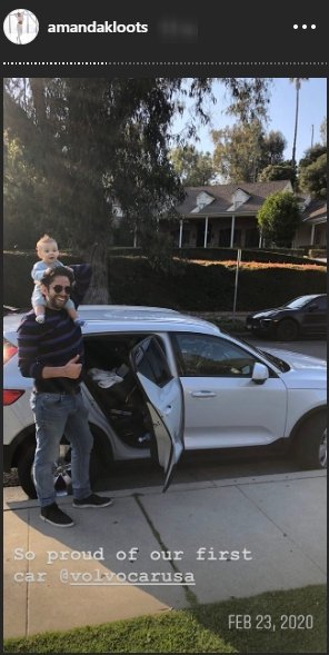 Pictures on Nick Cordero's phone his wife Amanda Kloots shared after his death on July 8, 2020, like when they got their first car. | Source: InstagramStories/amandakloots.