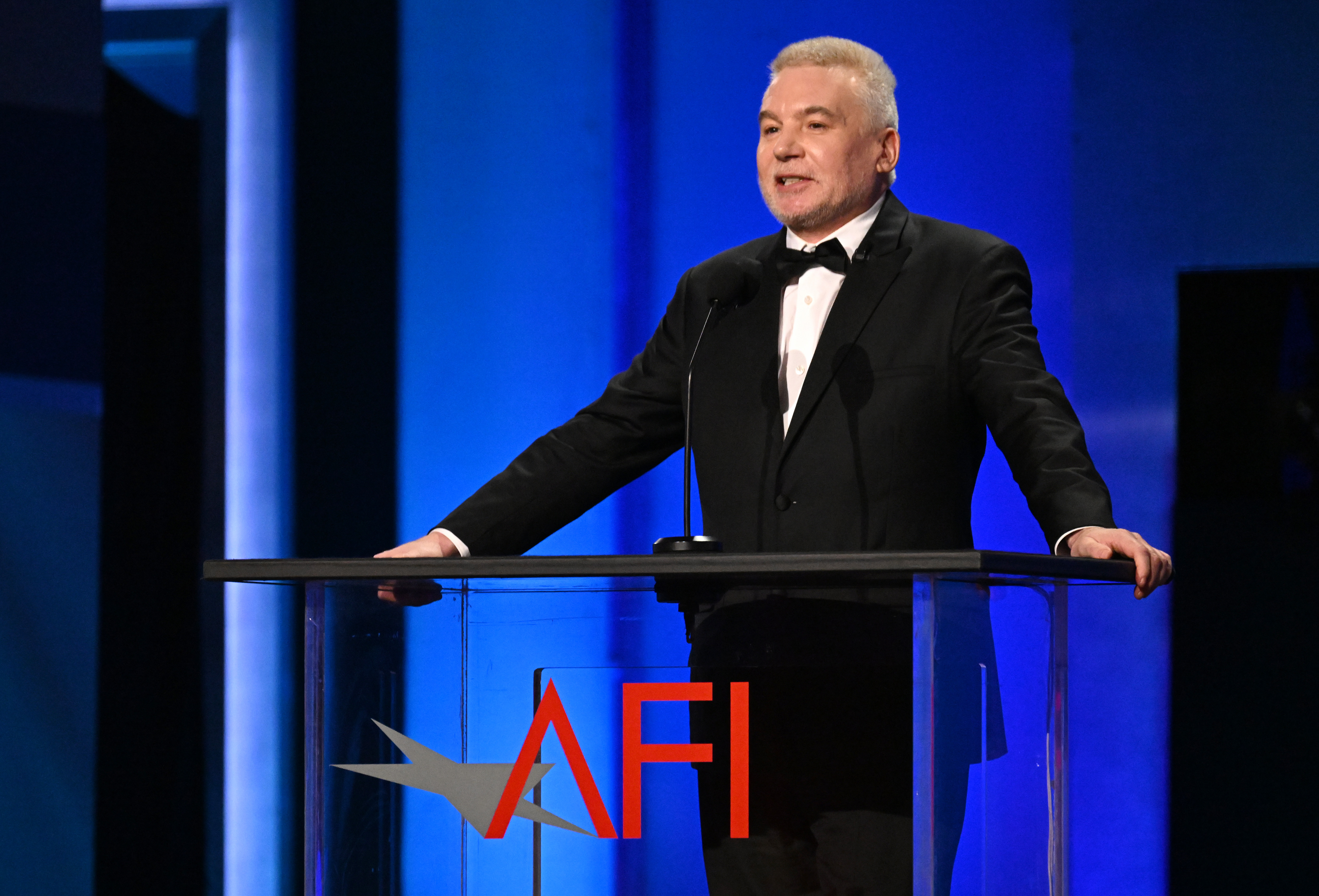 Mike Myers speaks onstage during the 49th AFI Life Achievement Award on April 27, 2024 in Los Angeles, California | Source: Getty Images