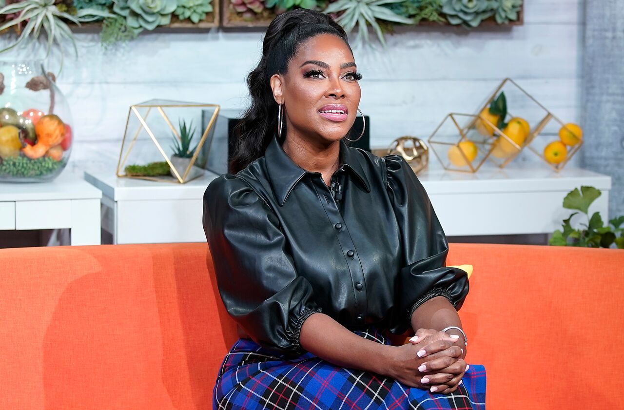 Kenya Moore during a visit to BuzzFeed's "AM To DM" in New York/ Source: Getty Images