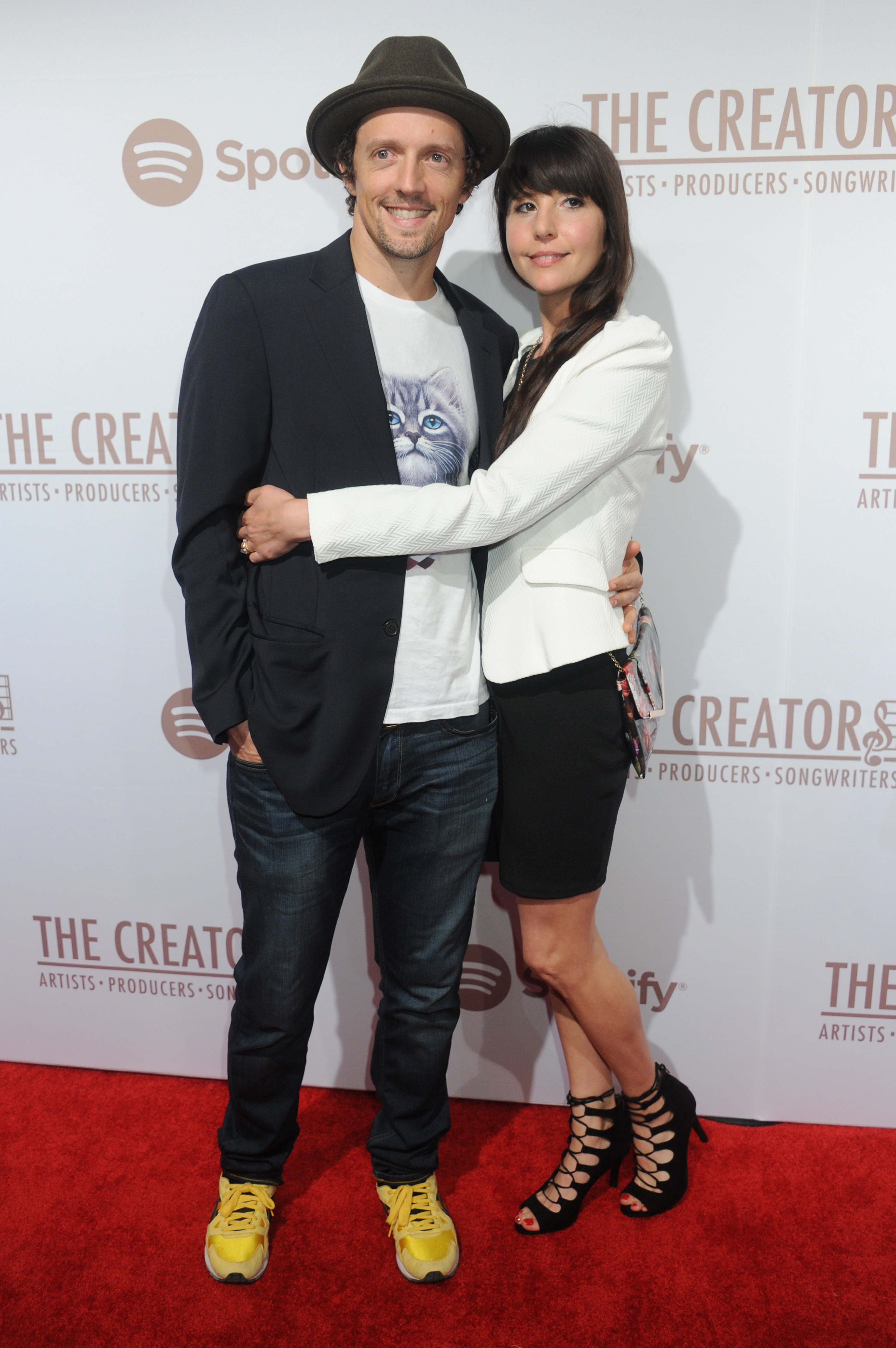 Jason Mraz and Christina Carano at The Creators Party Presented by Spotify on February 13, 2016, in Los Angeles | Source: Getty Images