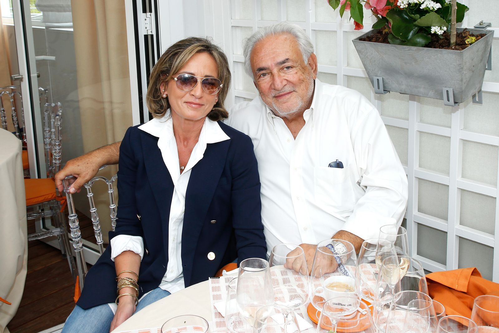  Dominique Strauss-Kahn et Myriam L'Aouffir à Roland Garros le 30 mai 2017 à Paris, France.  | Photo : Getty Images