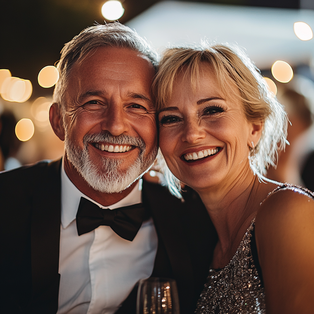 A smiling older couple | Source: Midjourney