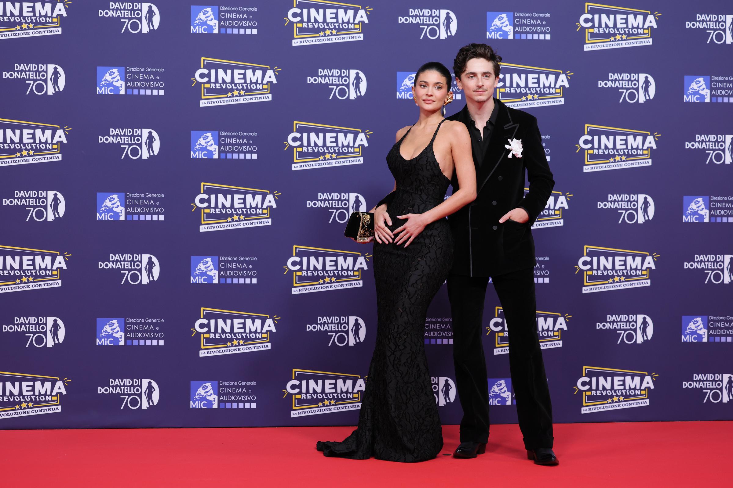 Timothée Chalamet and Kylie Jenner attend a photocall at the 70th David di Donatello at Cinecittà Studios in Rome, Italy, on May 7, 2025 | Source: Getty Images