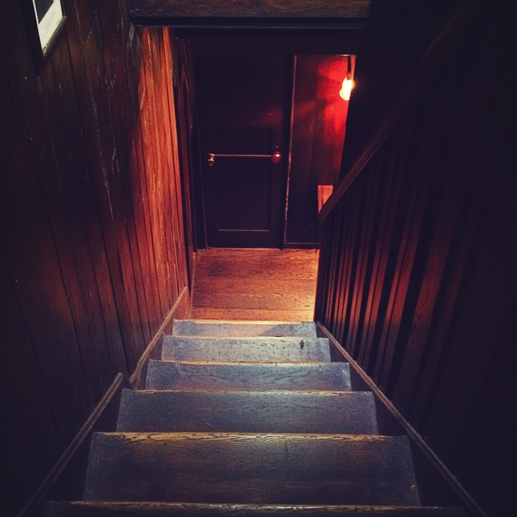 A staircase going down to a basement | Source: Midjourney